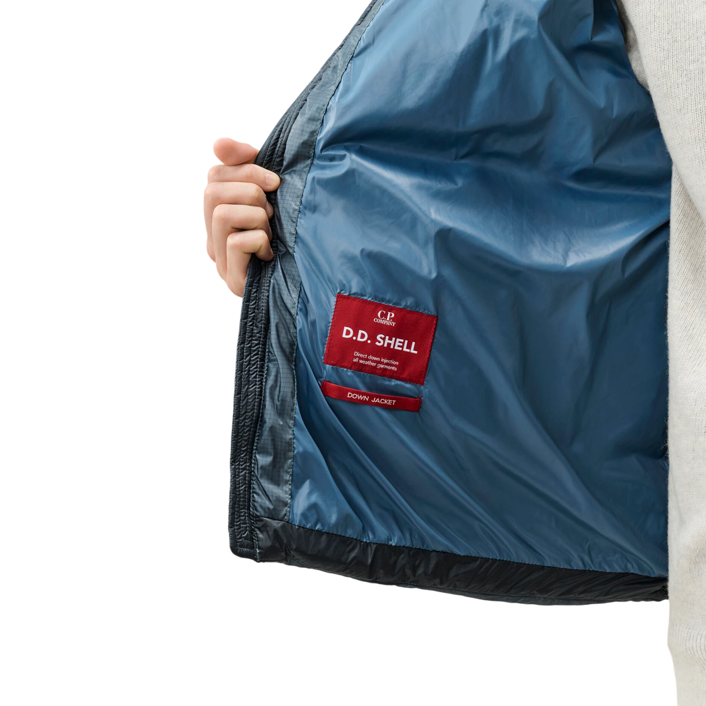Daunenjacke aus D.D. Shell mit Kapuze, orion blau
