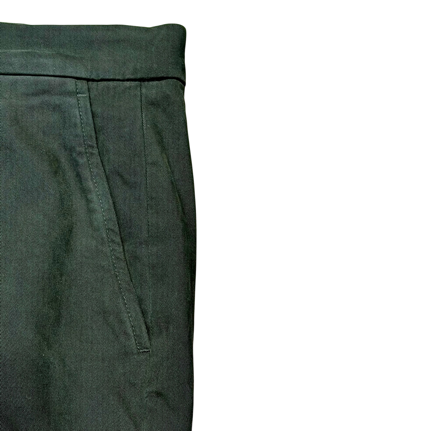 Never Laundry Chino falschengrün mit Bundfalte