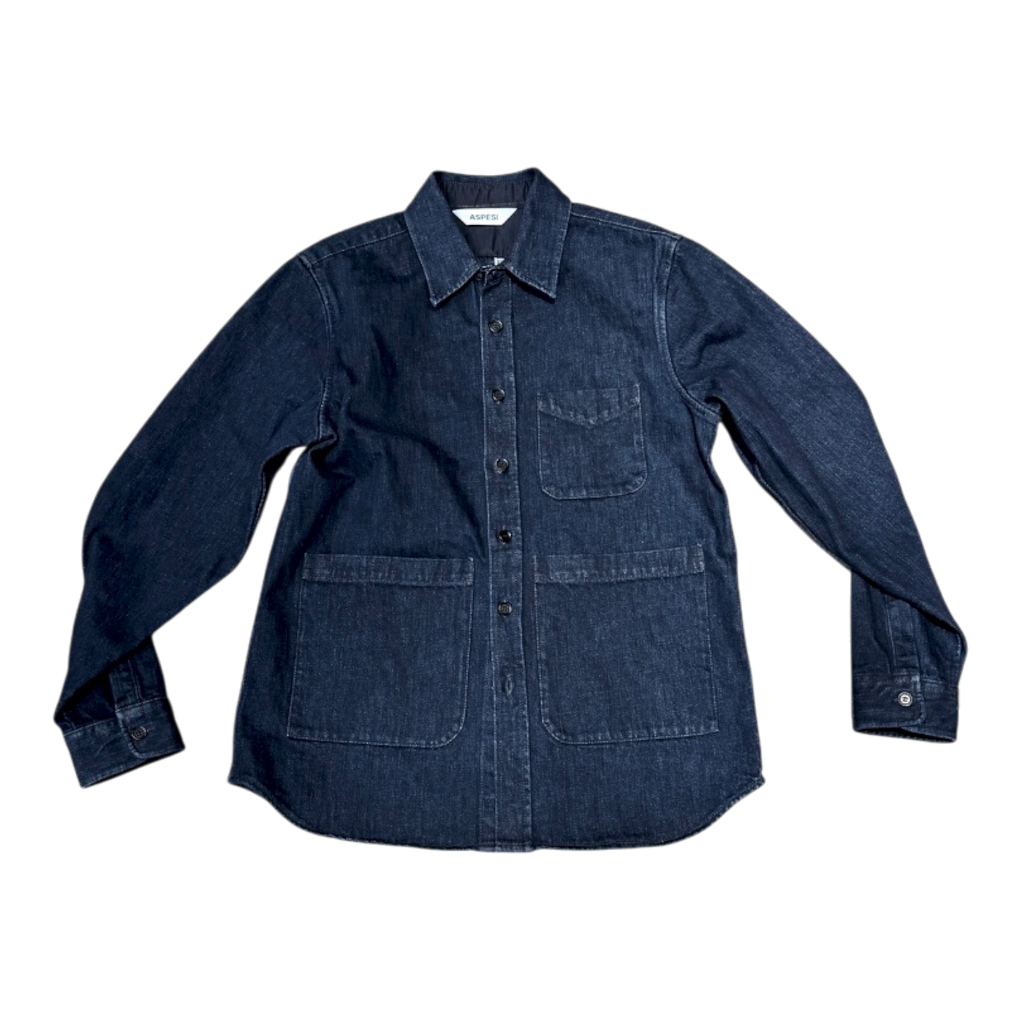 ASPESI, Selvedge Denim Overshirt, dunkeblau