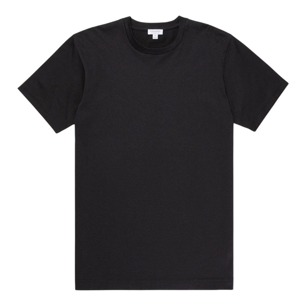 Sunspel, Riviera T-Shirt, Rundhals, black