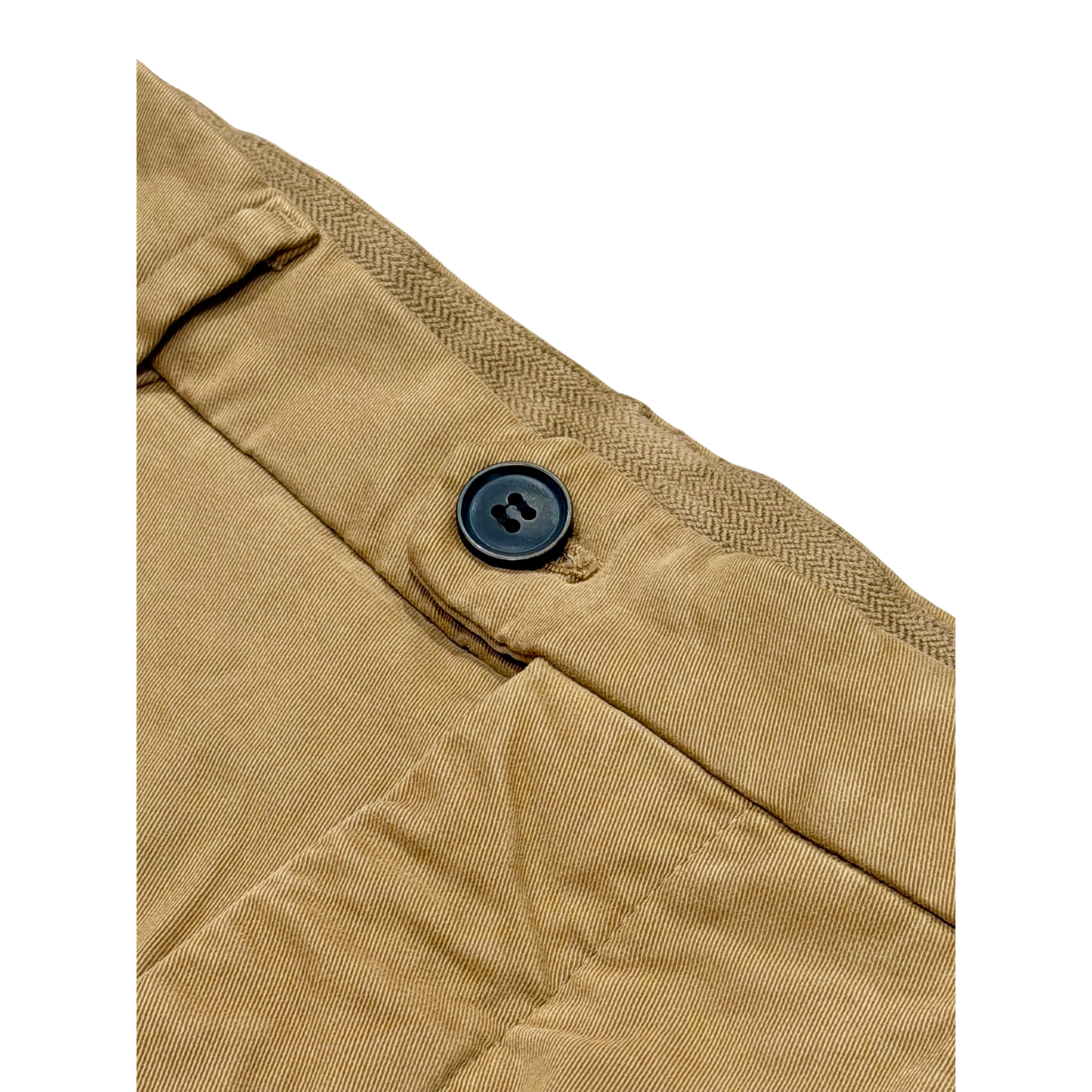 Never Laundry, Chino dunkelbeige mit Bundfalte