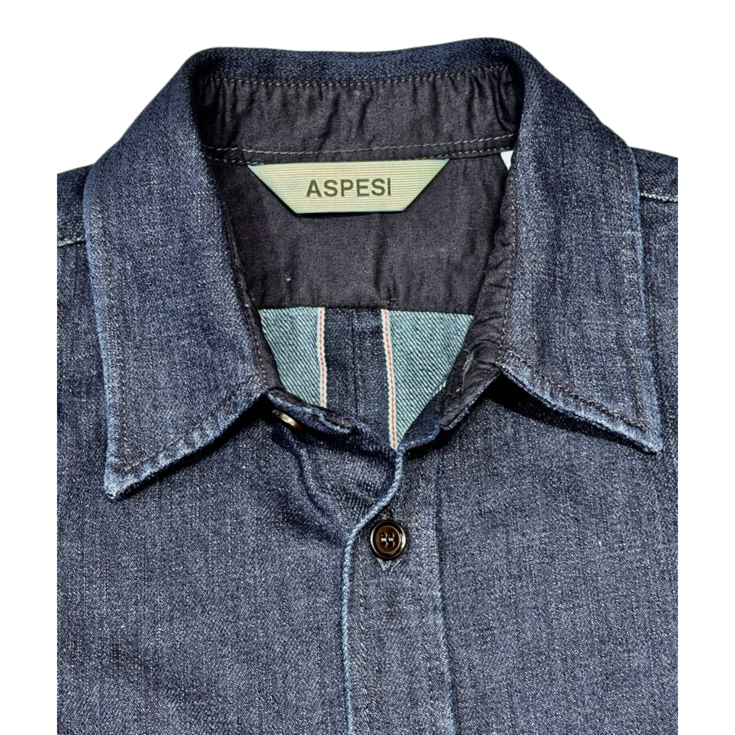 ASPESI, Selvedge Denim Overshirt, dunkeblau