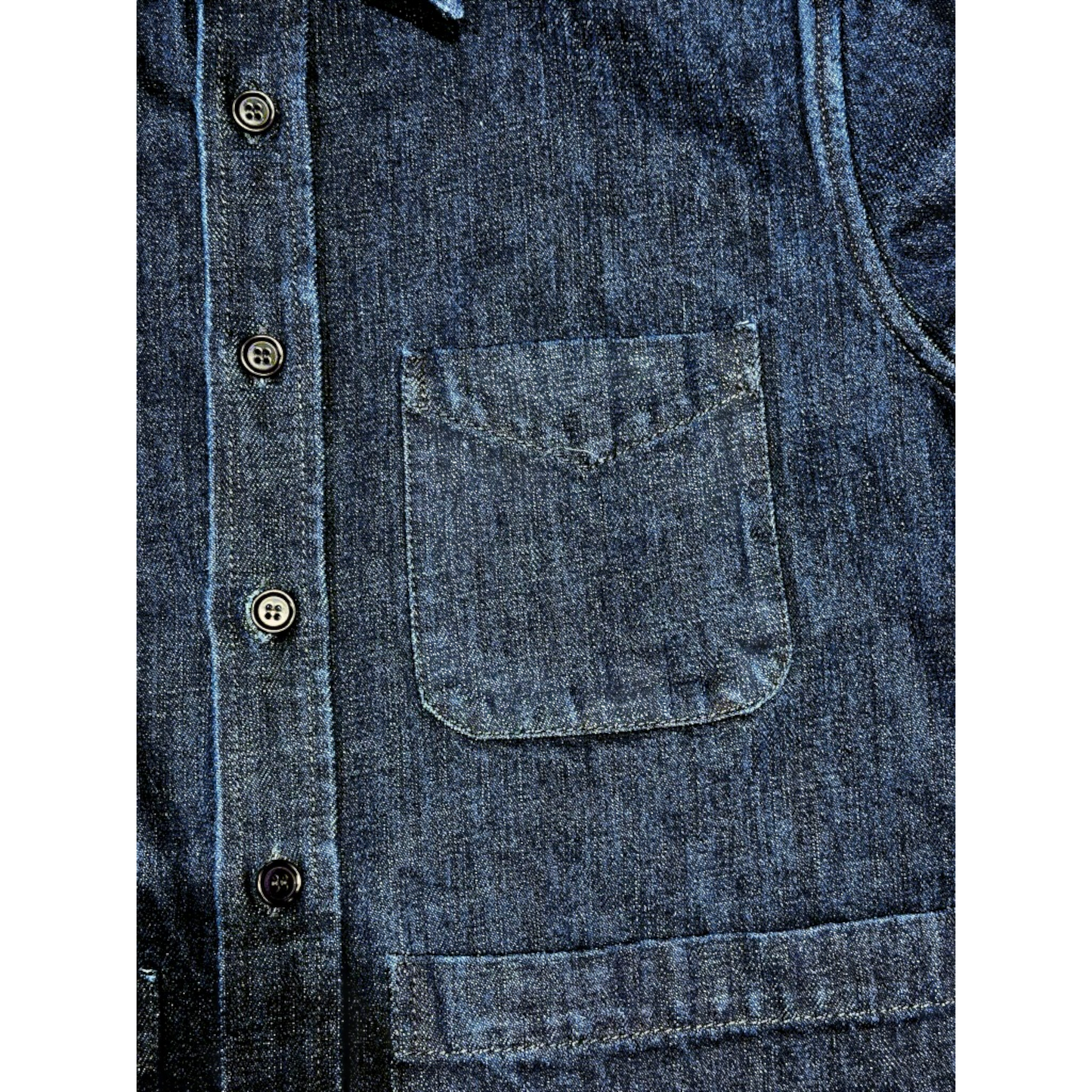ASPESI, Selvedge Denim Overshirt, dunkeblau