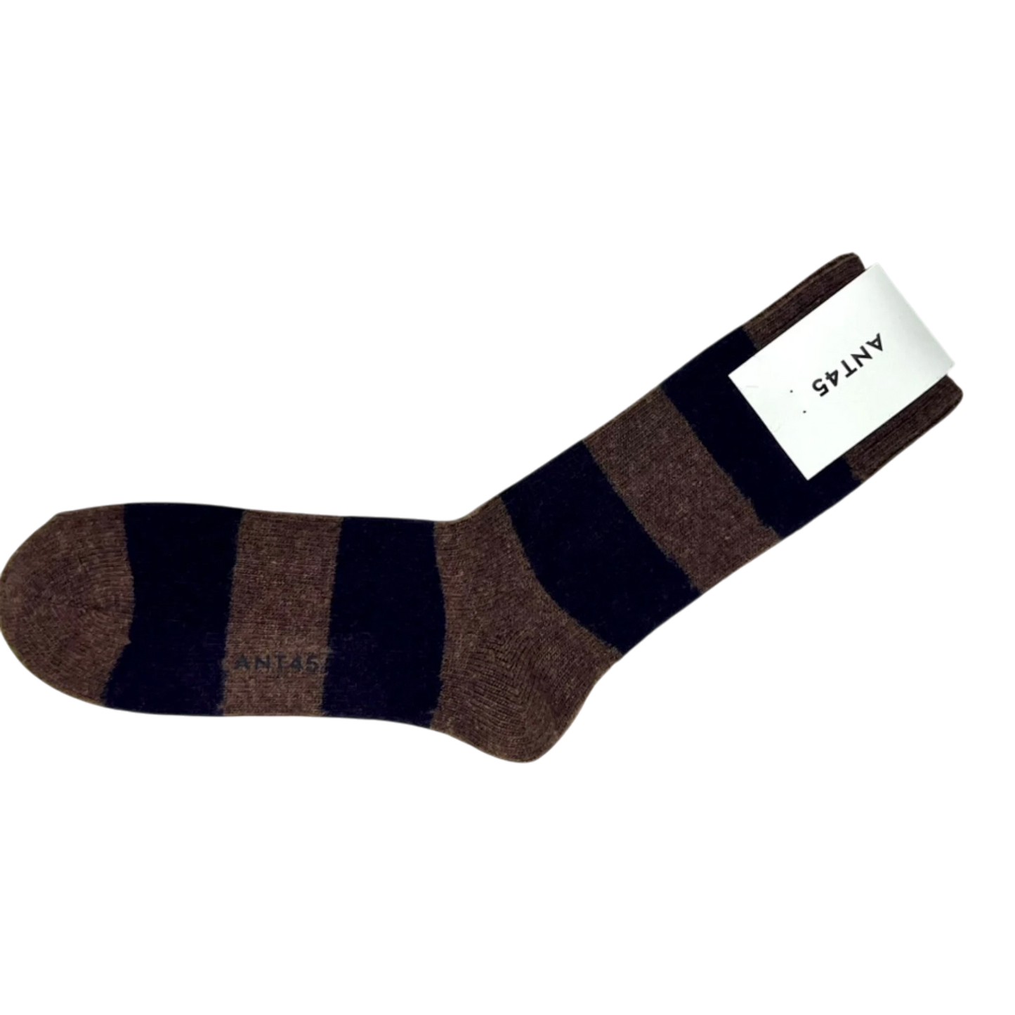 ANT45 GEEL Socken braun-navy gestreift aus Wollmix