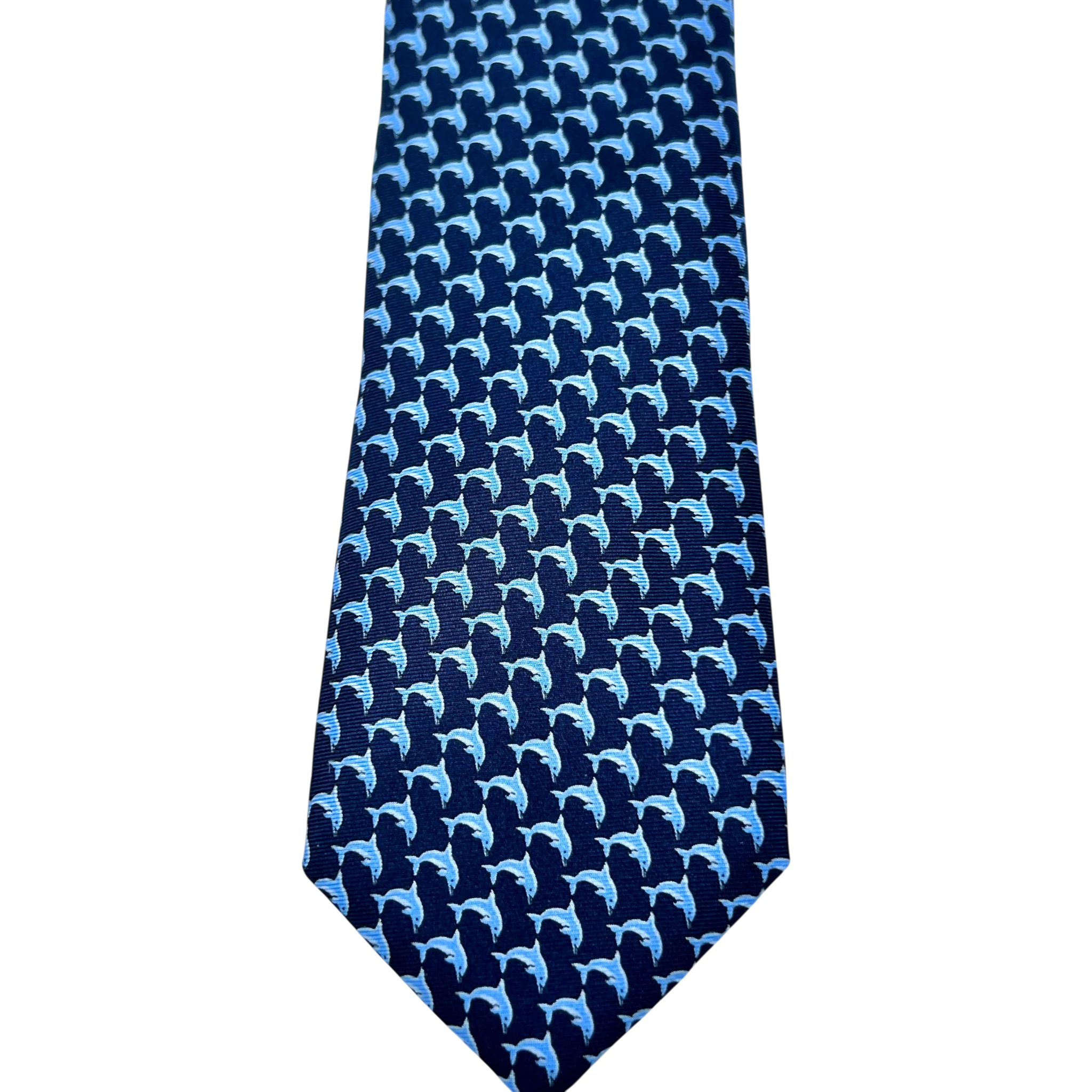 Ascot, Seidenkrawatte, Delphim Foulard, dunkelblau