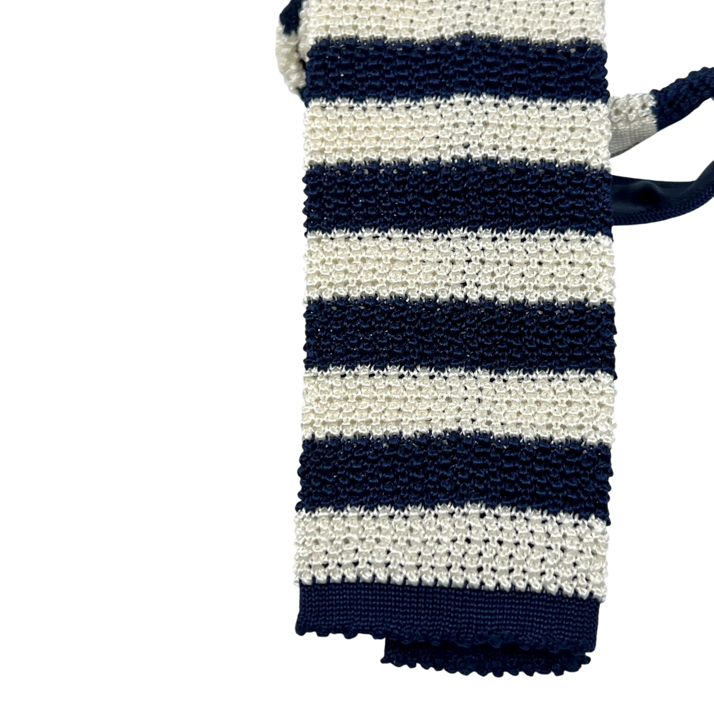 Ascot, Seidenstrickkrawatte, blau-weiß gestreift