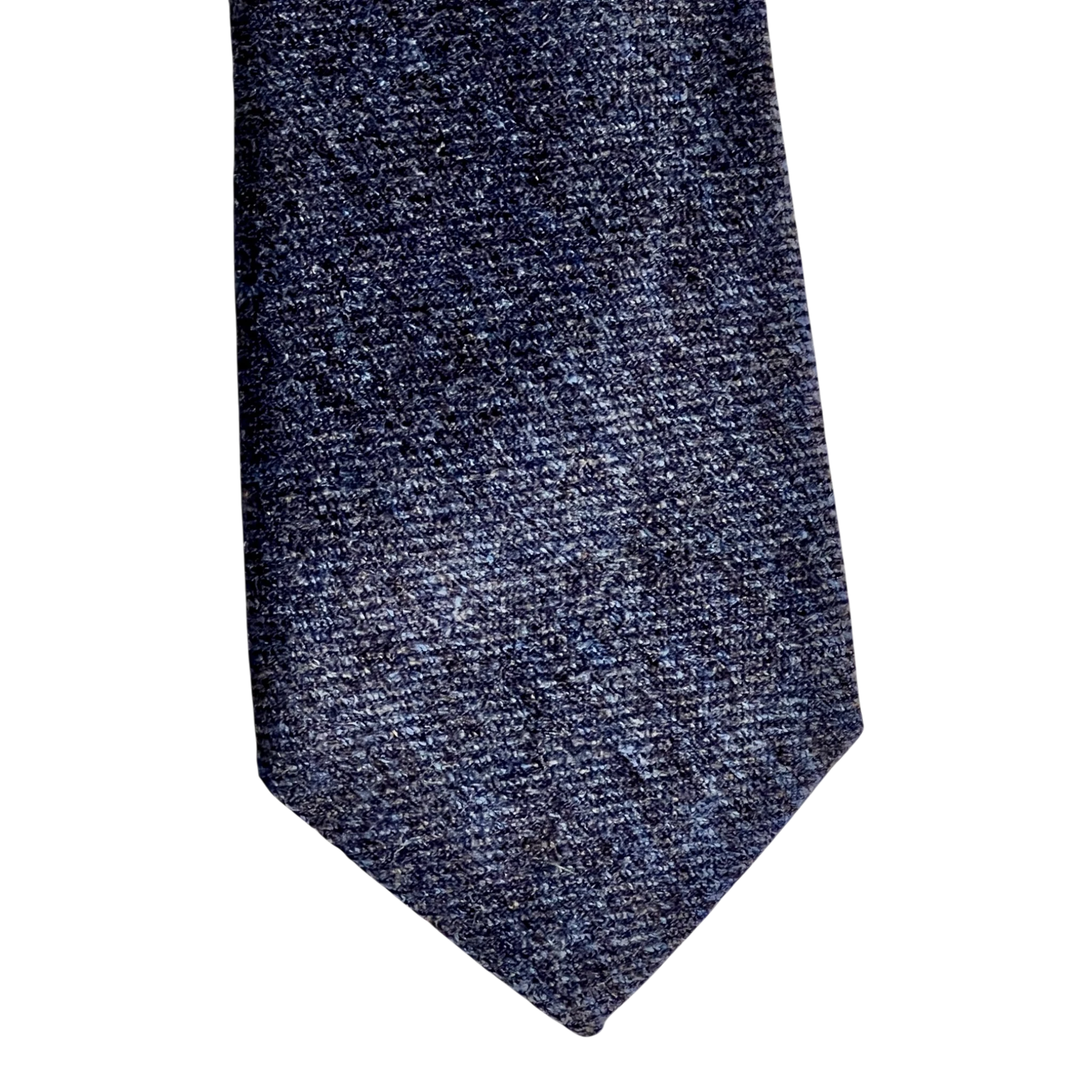 Ascot, Woll-Seidenkrawatte, blau-braun