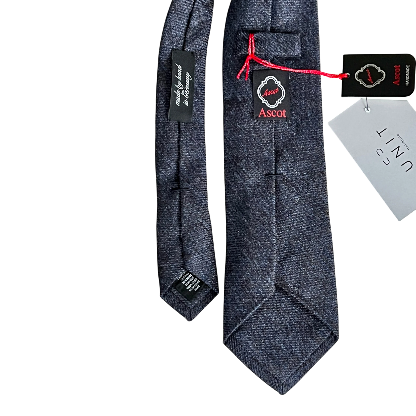 Ascot, Woll-Seidenkrawatte, blau-braun