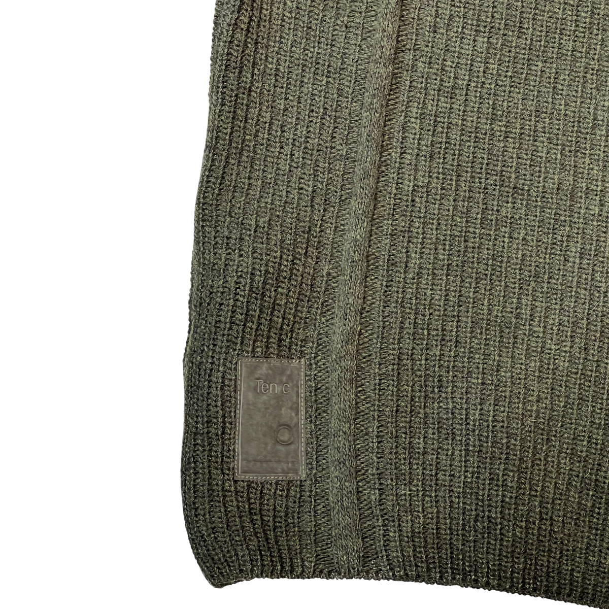 Ten c ASHIHEI WOOL KNIT – Oversized Wollpullover, oliv