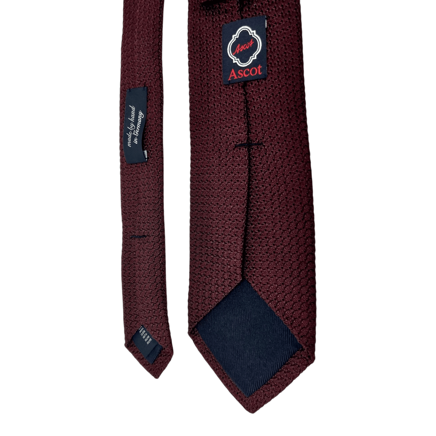 UNIT Hamburg - Ascot, Grenadine - Krawatte, Oxblood Rot - Ascot