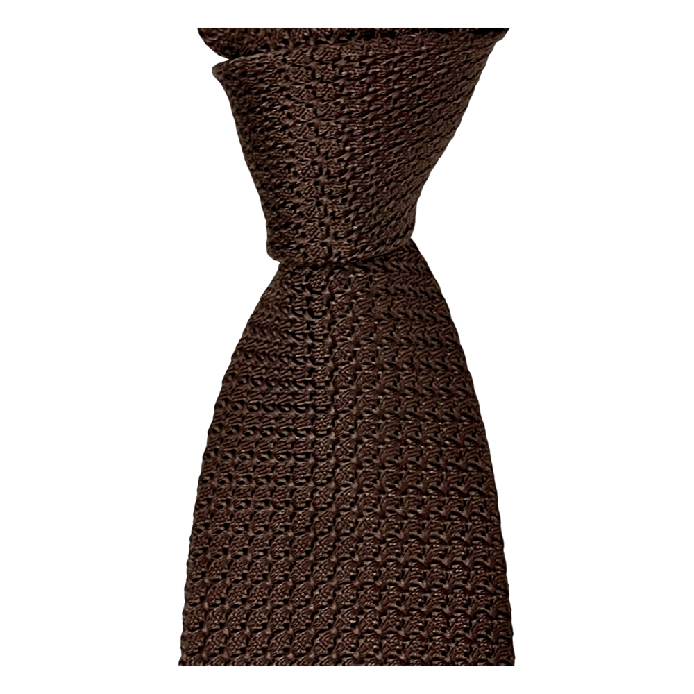 Ascot, tie, grenadine, brown - UNIT Hamburg