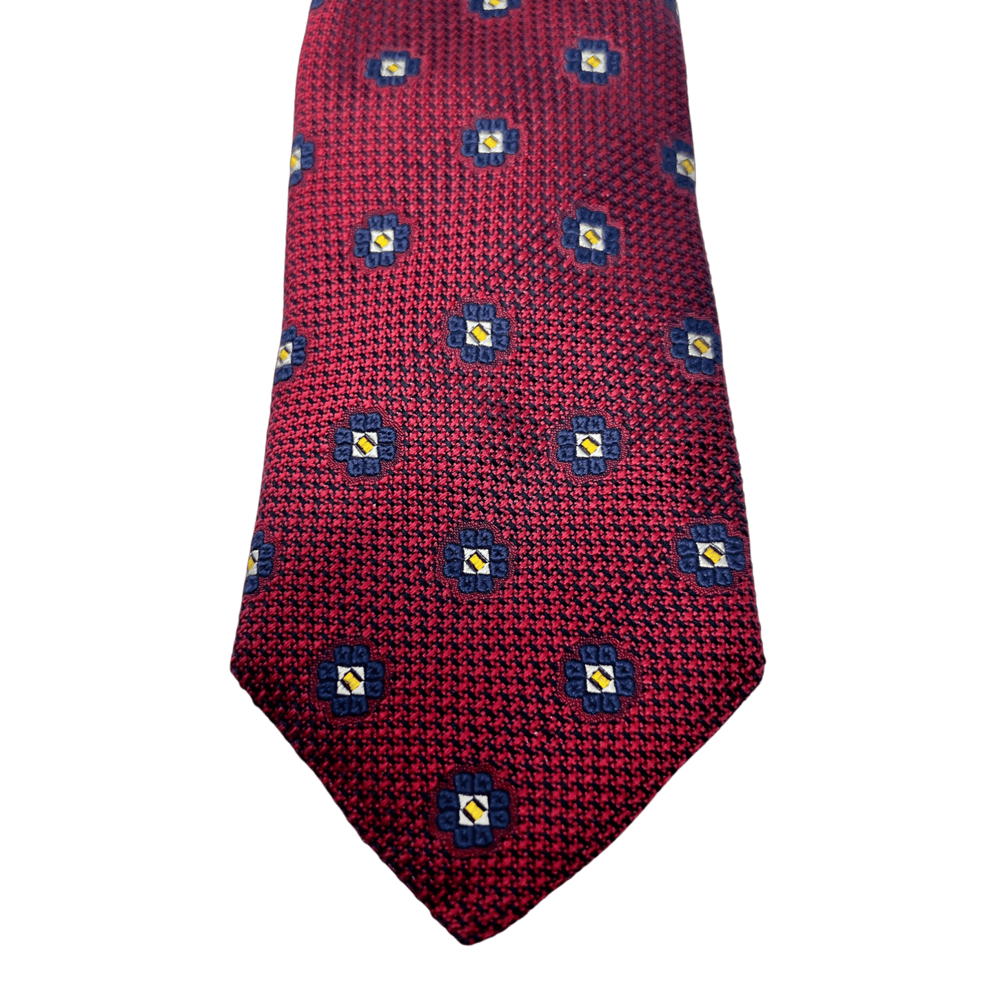 UNIT Hamburg - Ascot, Krawatte, reine Seide rot mit blau - Ascot