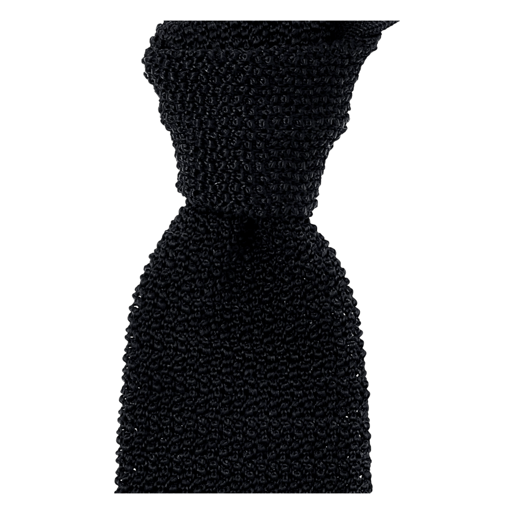 Ascot, cravate, tricot de soie, noir - UNIT Hamburg