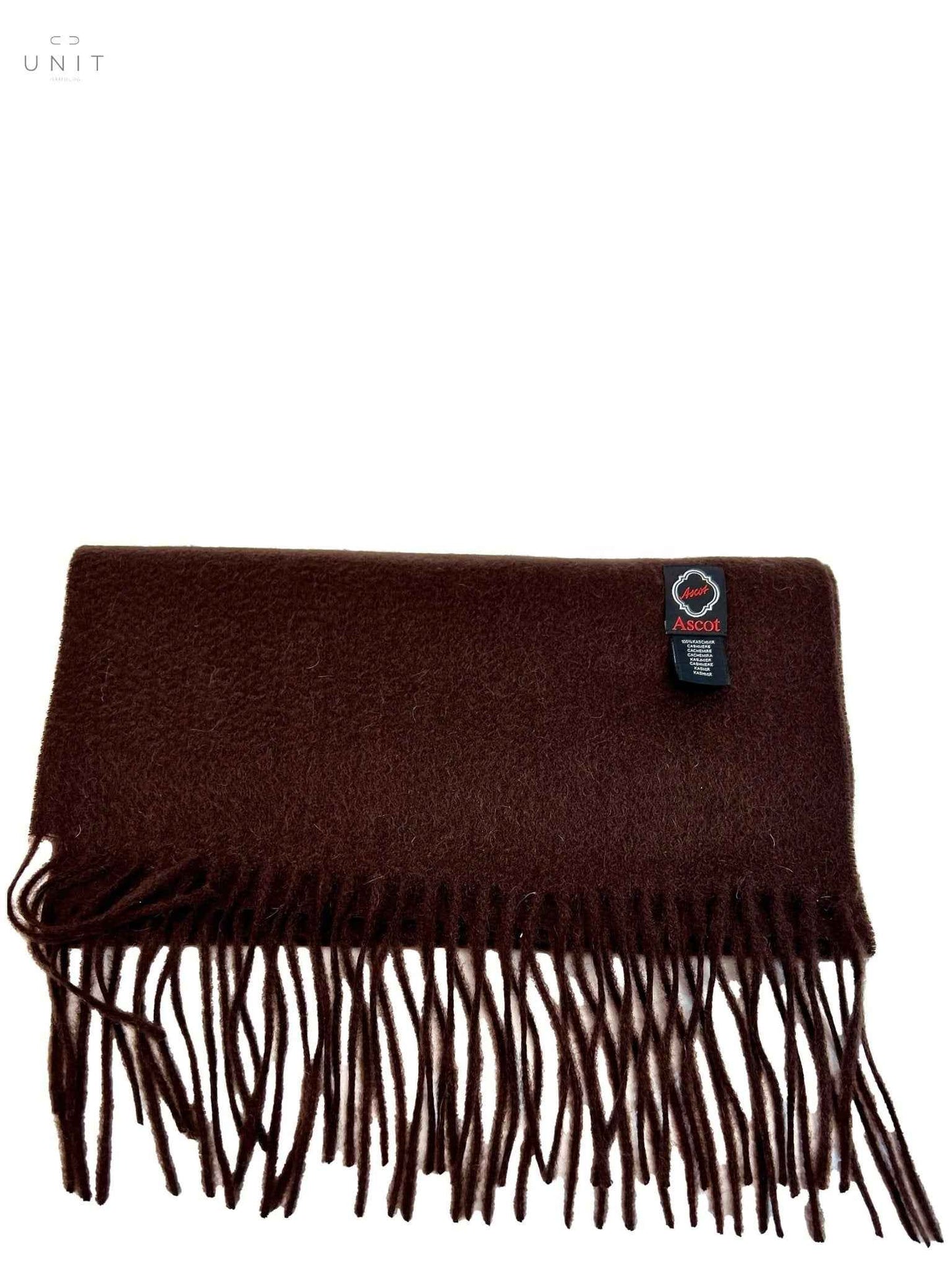 Ascot, écharpe 30x160cm, cachemire, marron chocolat