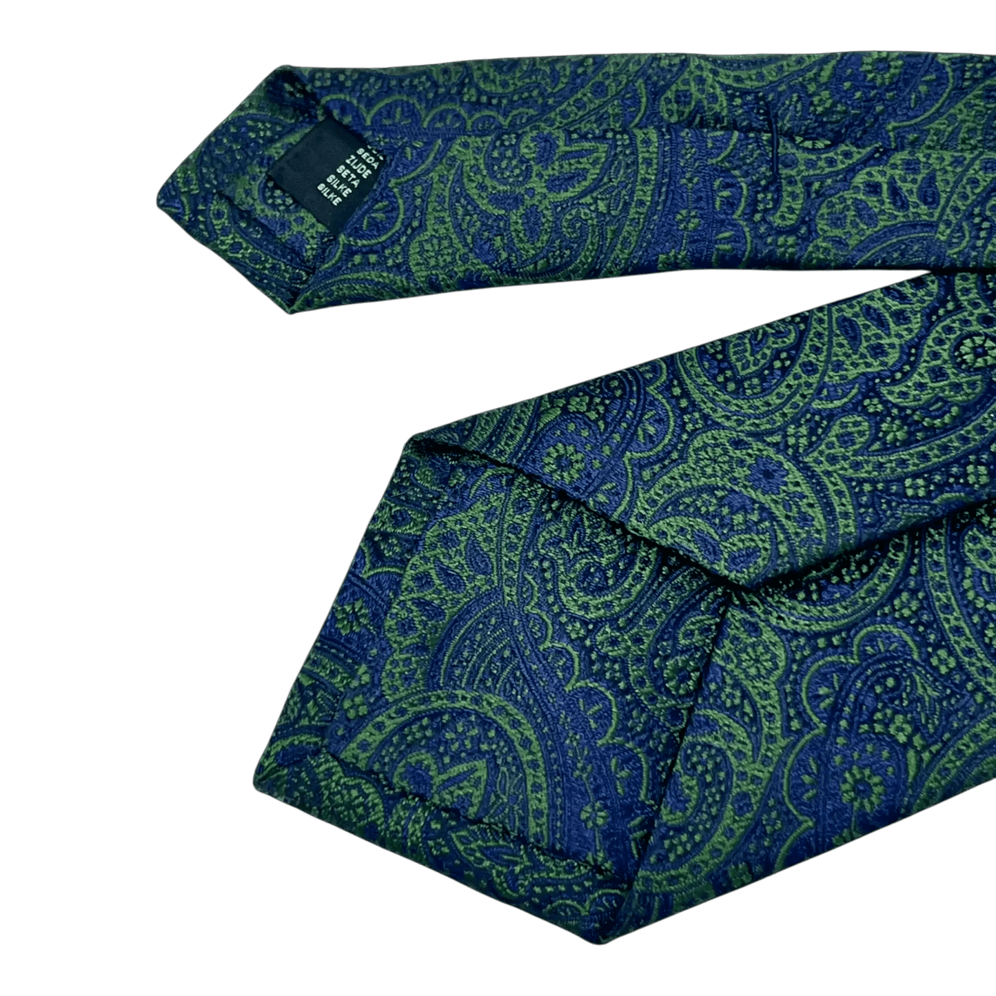 UNIT Hamburg - Ascot, Seidenkrawatte, Paisley, grün-blau - Ascot
