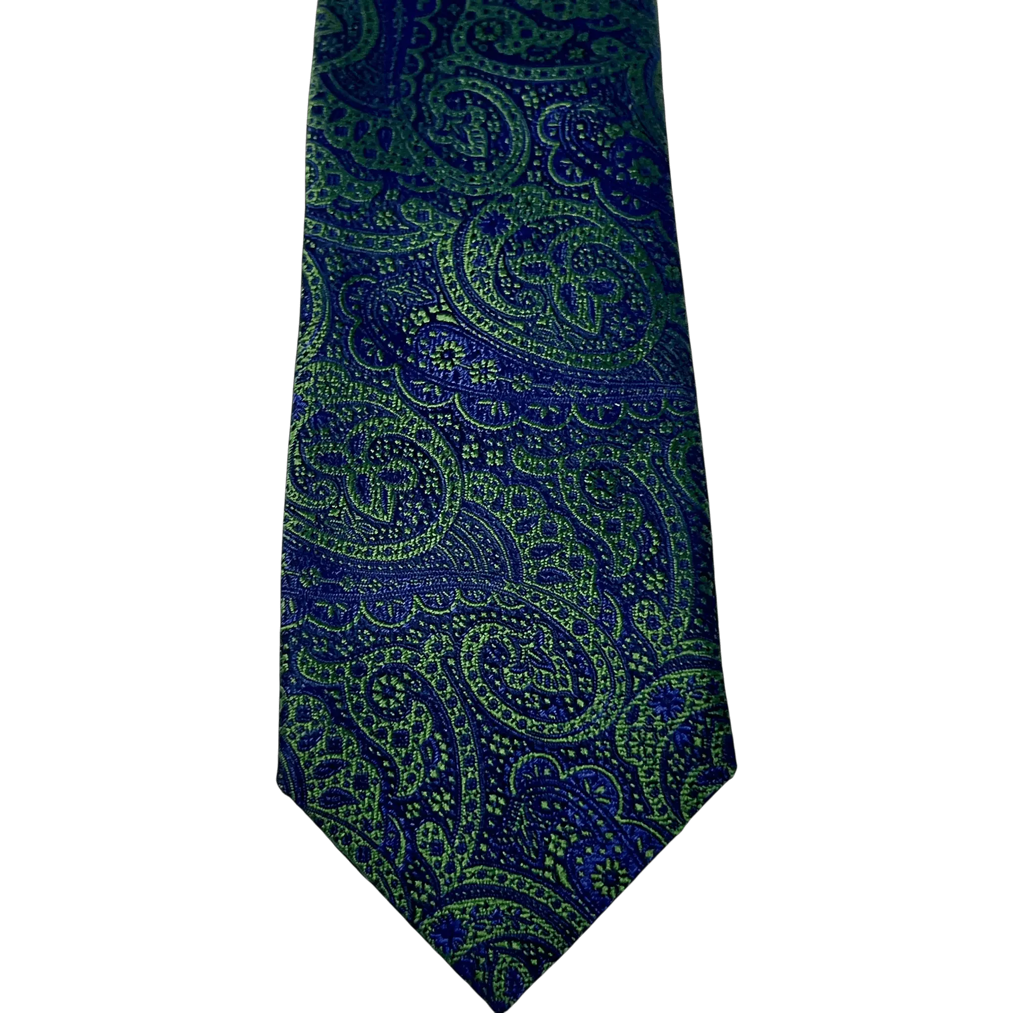 UNIT Hamburg - Ascot, Seidenkrawatte, Paisley, grün - blau - Ascot