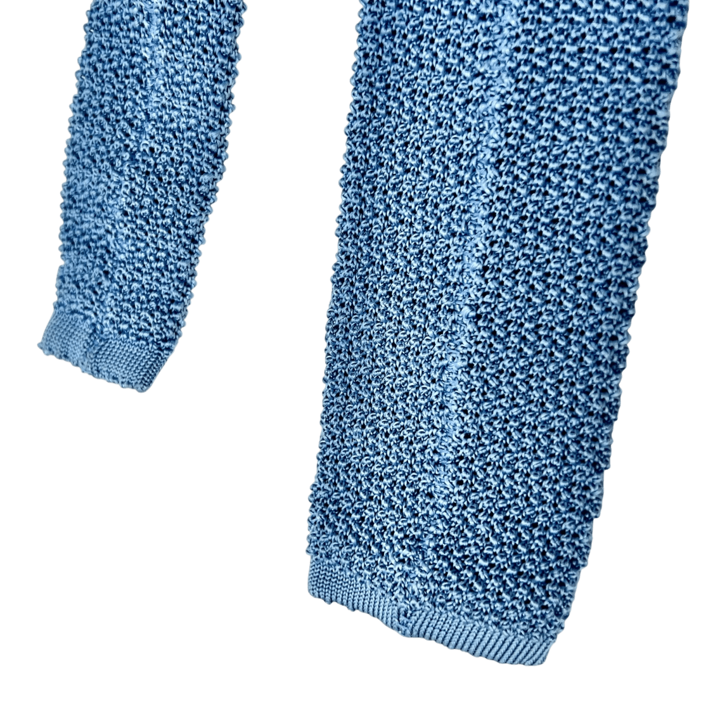 UNIT Hamburg - Ascot, Seidenstrickkrawatte, uni babyblau - Ascot