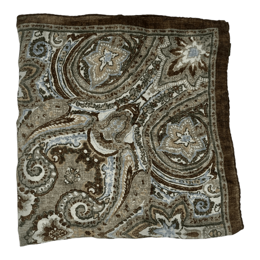 UNIT Hamburg - Ascot, foulard bandana 70x70cm, laine / cachemire / soie, olive - Ascot
