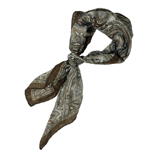 UNIT Hamburg - Ascot, foulard bandana 70x70cm, laine / cachemire / soie, olive - Ascot
