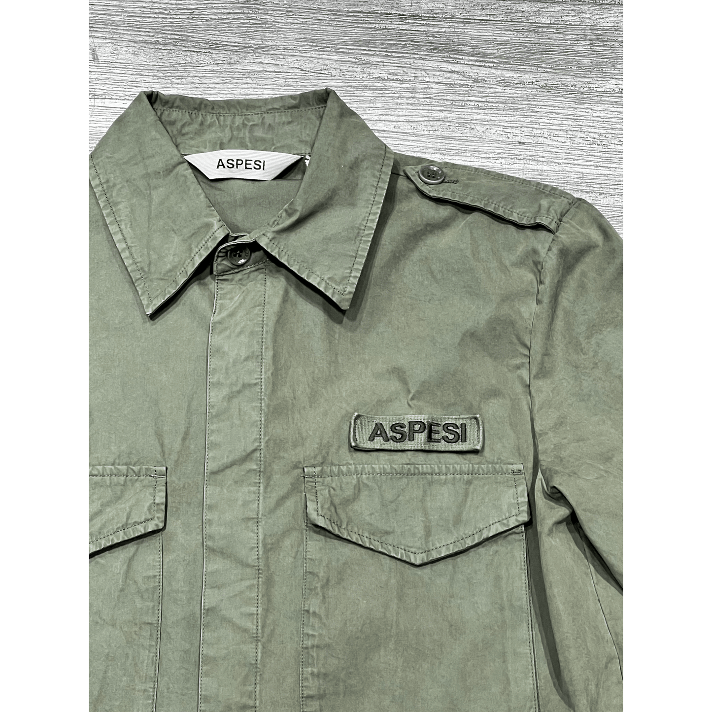 UNIT Hamburg - ASPESI Field Shirt Cotton – Overhirt, grün - ASPESI