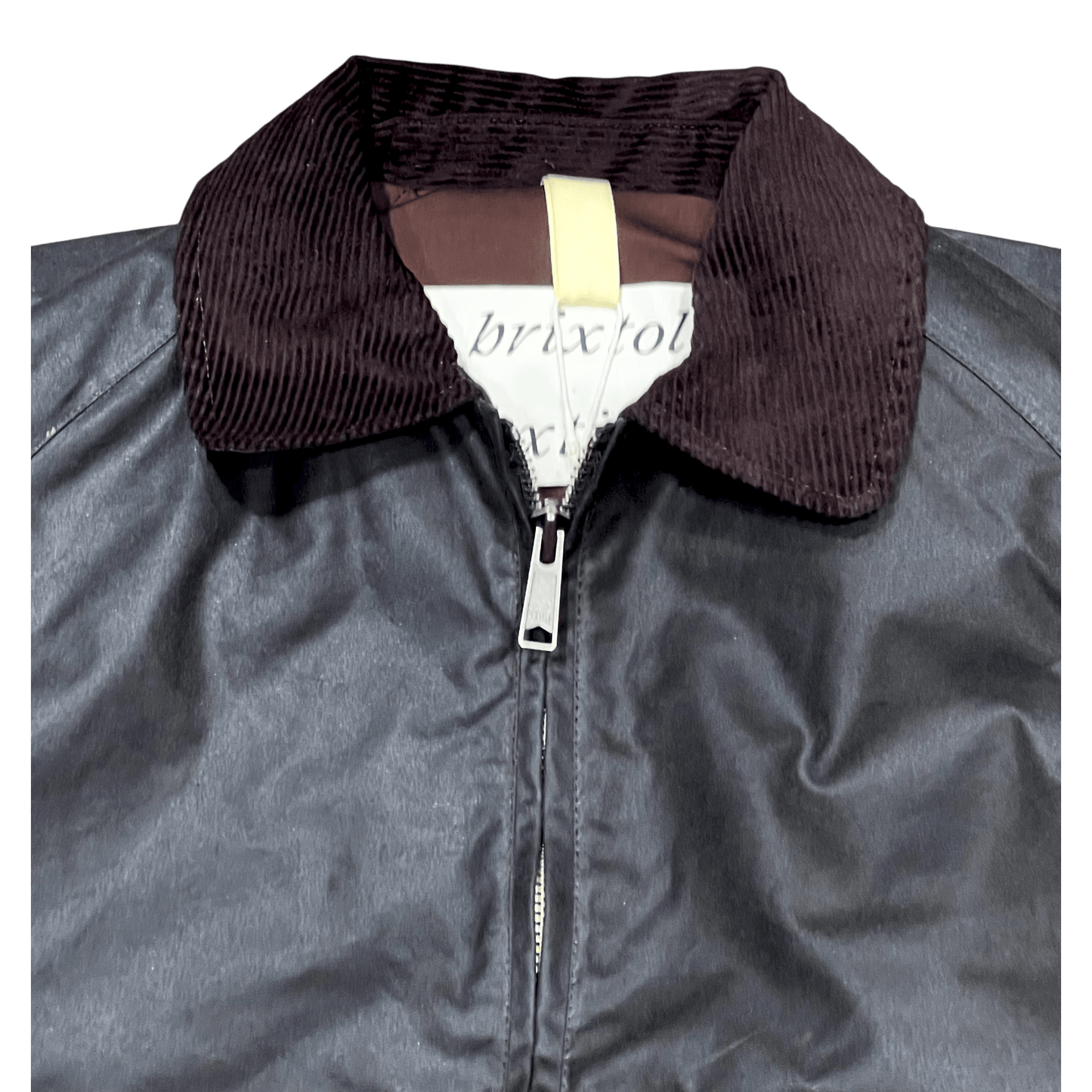 UNIT Hamburg - Brixtol Carter Waxed Jacket Dunkelbraun, mit braunen Cordkragen - Brixtol Textiles
