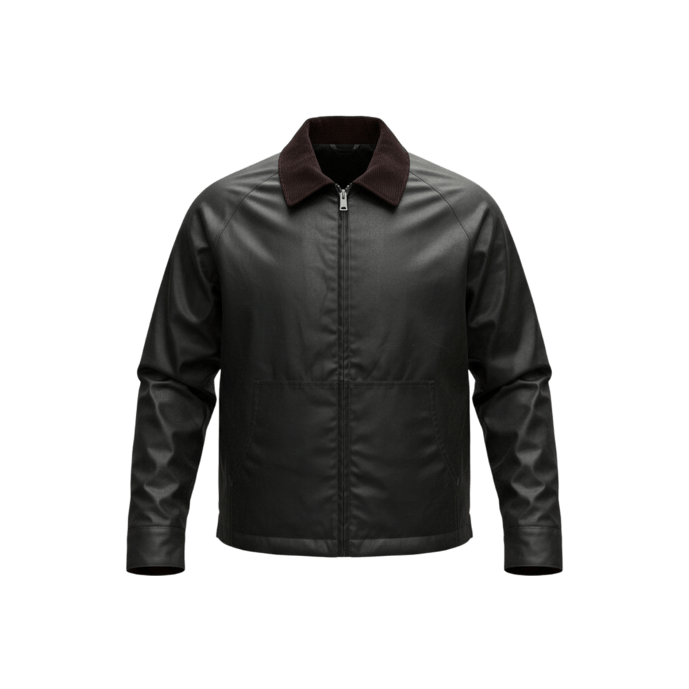 UNIT Hamburg - Brixtol Carter Waxed Jacket Dunkelbraun, mit braunen Cordkragen - Brixtol Textiles