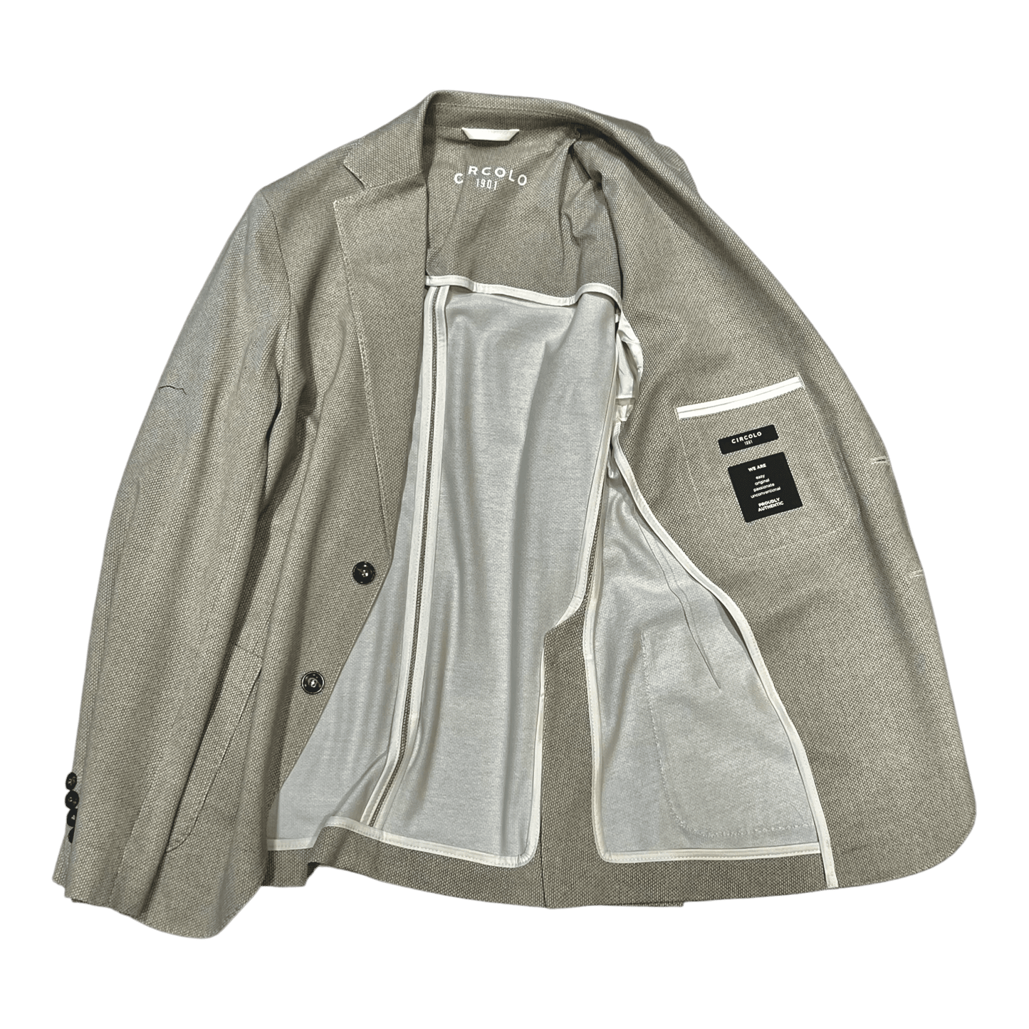 UNIT Hamburg - Circolo 1901, Jersey‑Sakko CN5230 Piqué‑Print, hellbeige - Circolo 1901