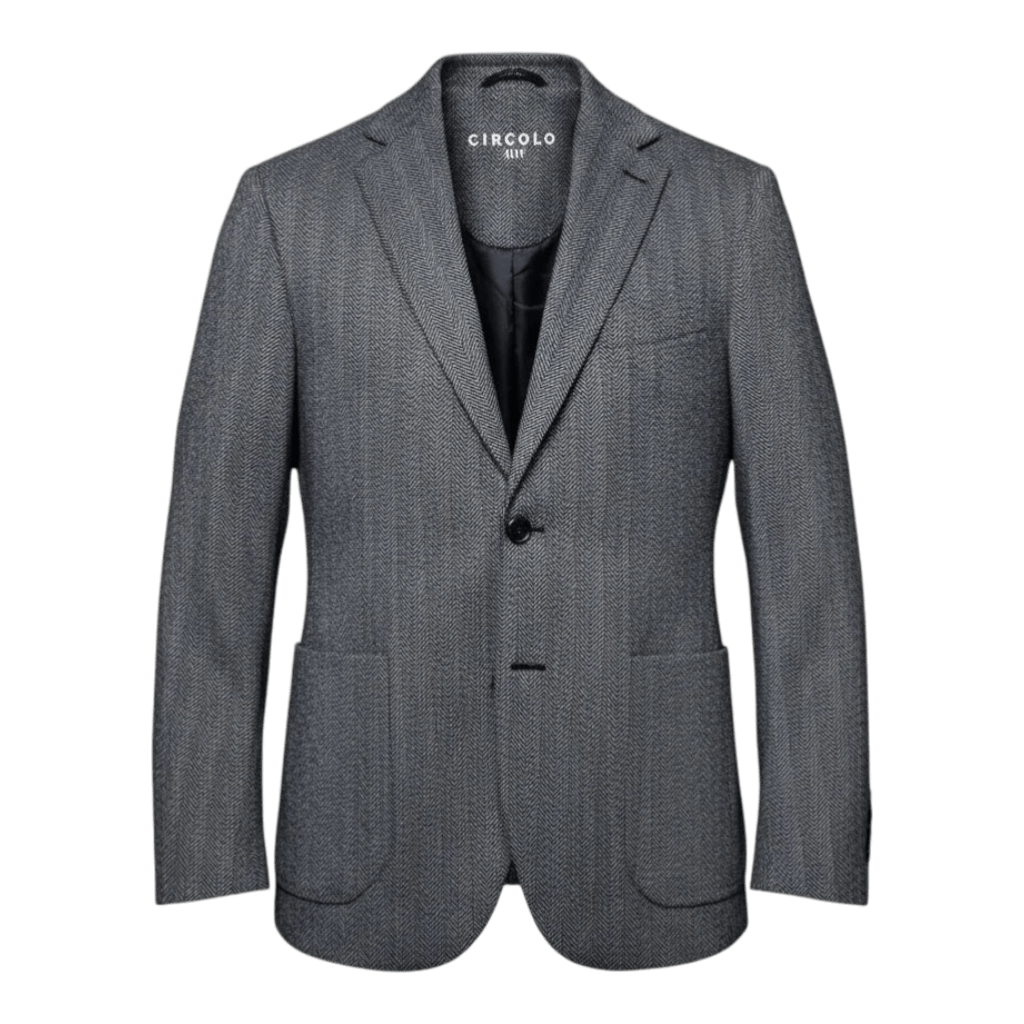 UNIT Hamburg - Circolo 1901, Sakko Herringbone, Wolle/Baumwolle, grau - Circolo 1901