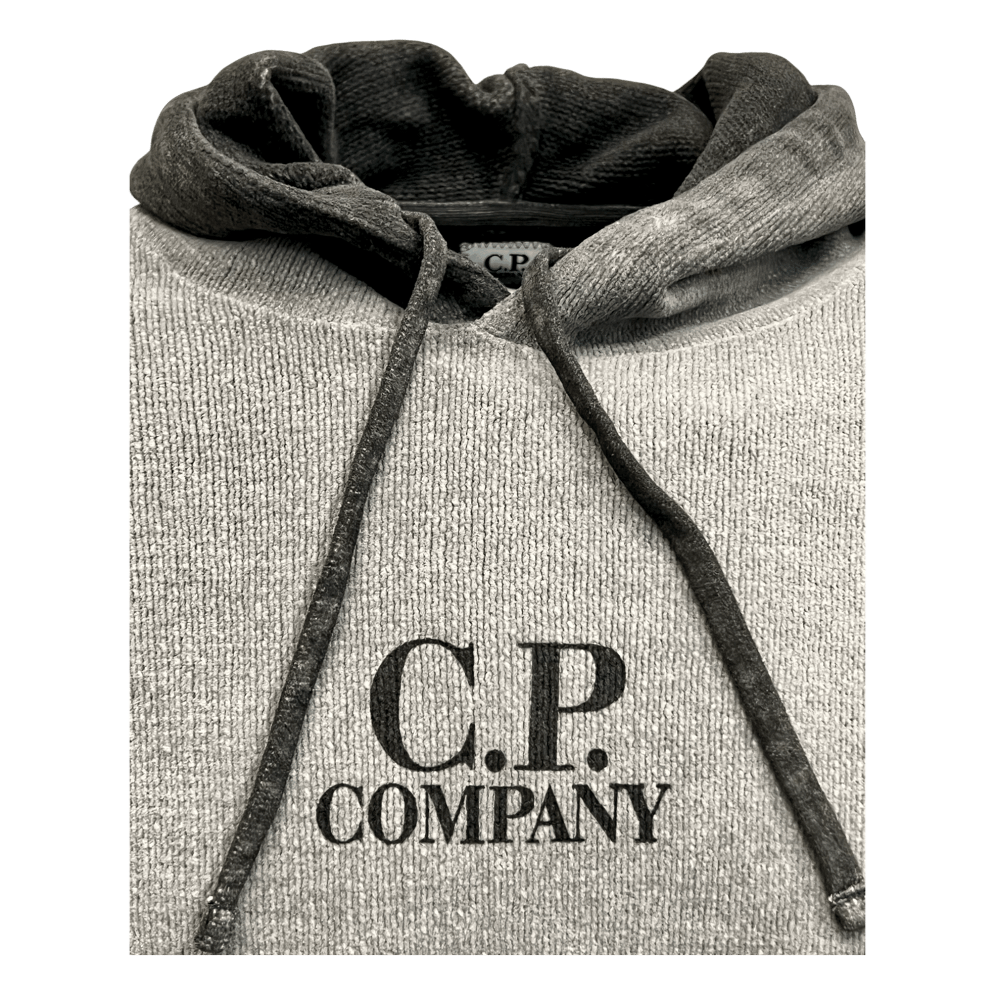 UNIT Hamburg - C.P. Company, Chenille Hoodie, handspray, grau schwarz - C.P. Company