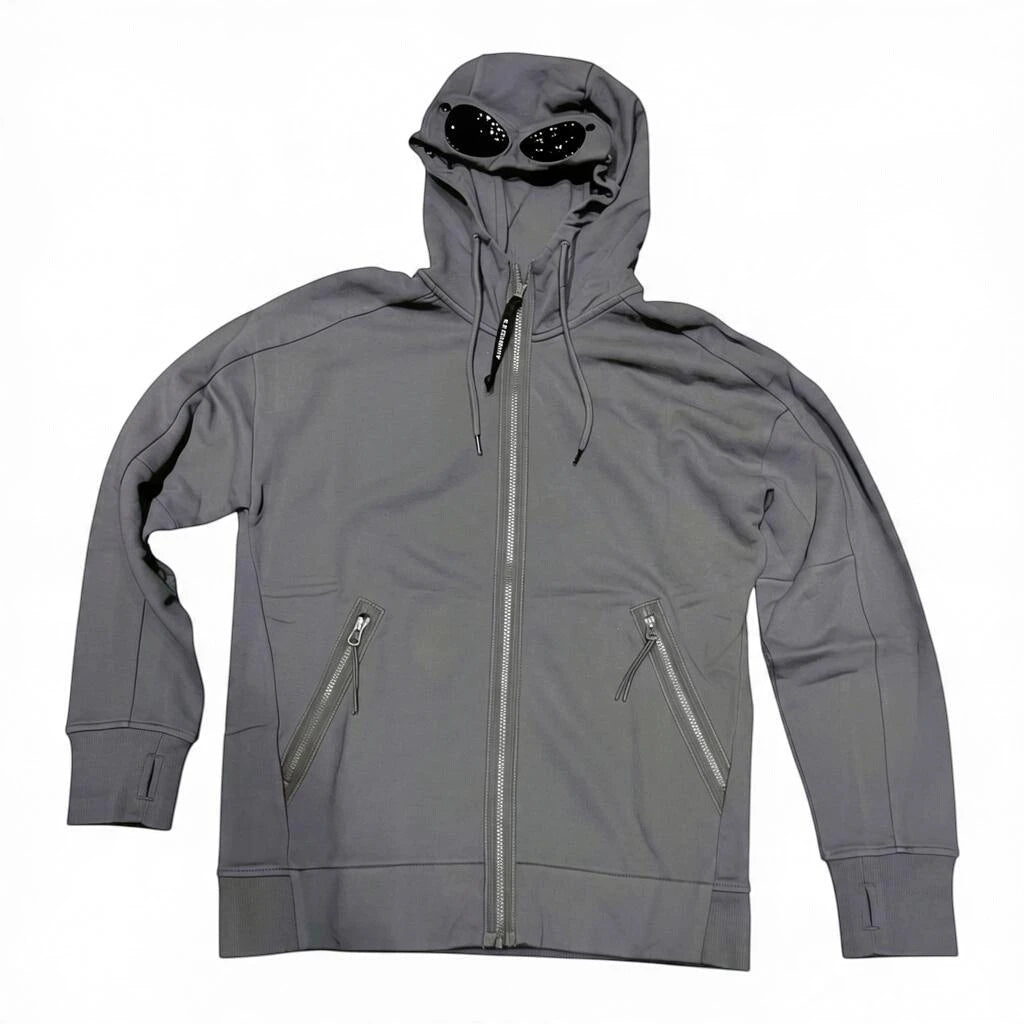 C.P. Company Goggle Jacket Fleece – Kapuzensweat - grau - UNIT Hamburg