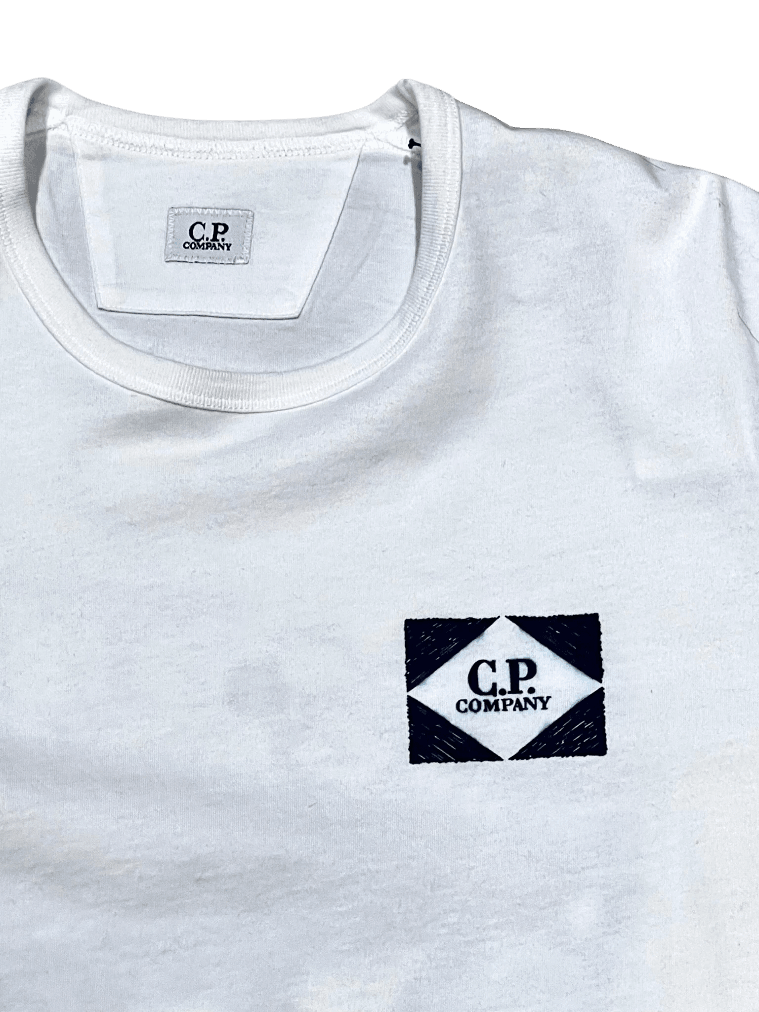 UNIT Hamburg - C.P. Company Jersey T‑Shirt Blue Print, weiß - C.P. Company
