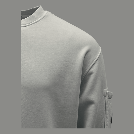 C.P. Company, resist Dyed Diagonal Sweatshirt, Rundhals grau - UNIT Hamburg