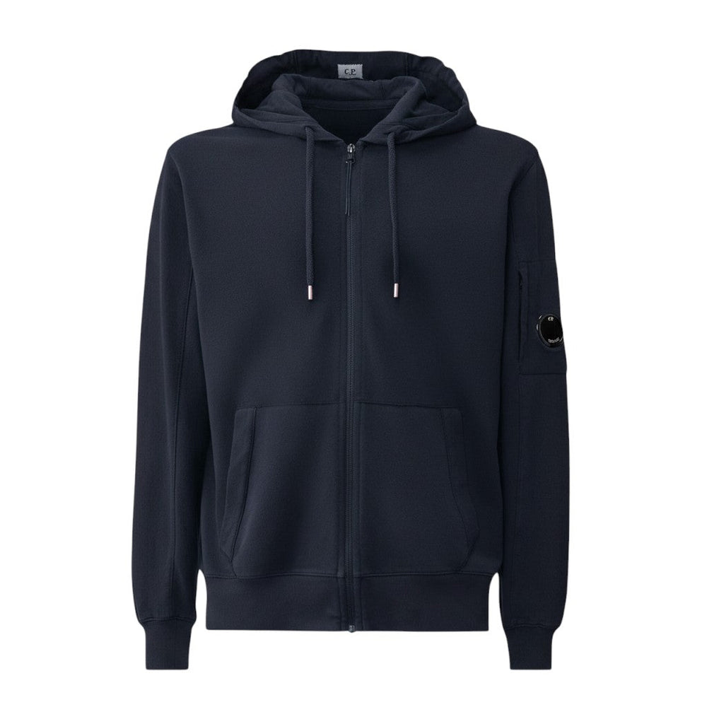 UNIT Hamburg - C.P. Company, Zip Hoodie aus leichtem Fleece, mit Lens - Detail, navy. - C.P. Company