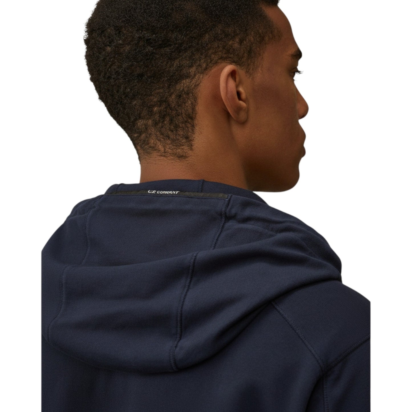 UNIT Hamburg - C.P. Company, Zip Hoodie aus leichtem Fleece, mit Lens - Detail, navy. - C.P. Company