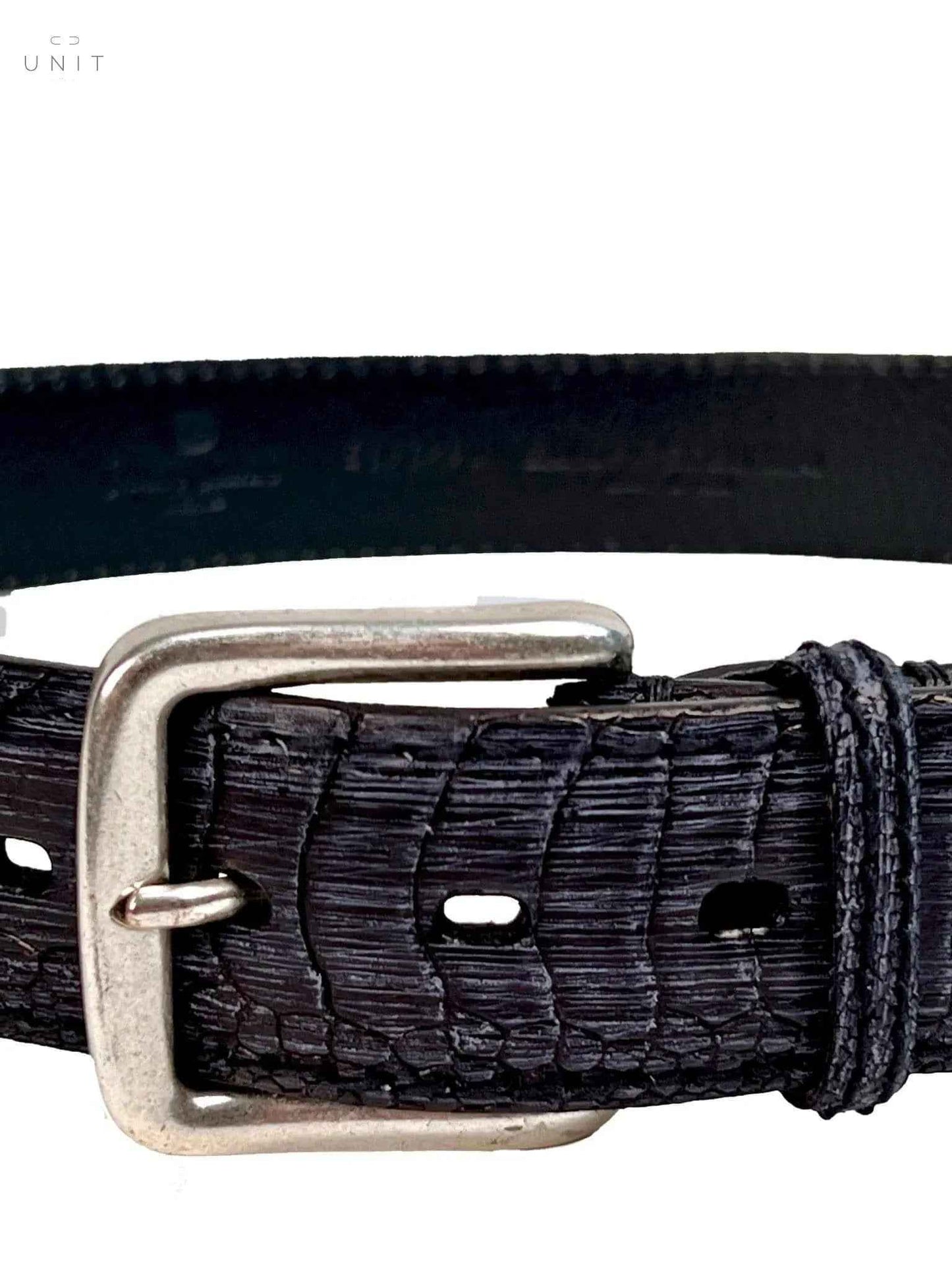 ファウスト・コラート、エンボスレザー、マットブラックブルー