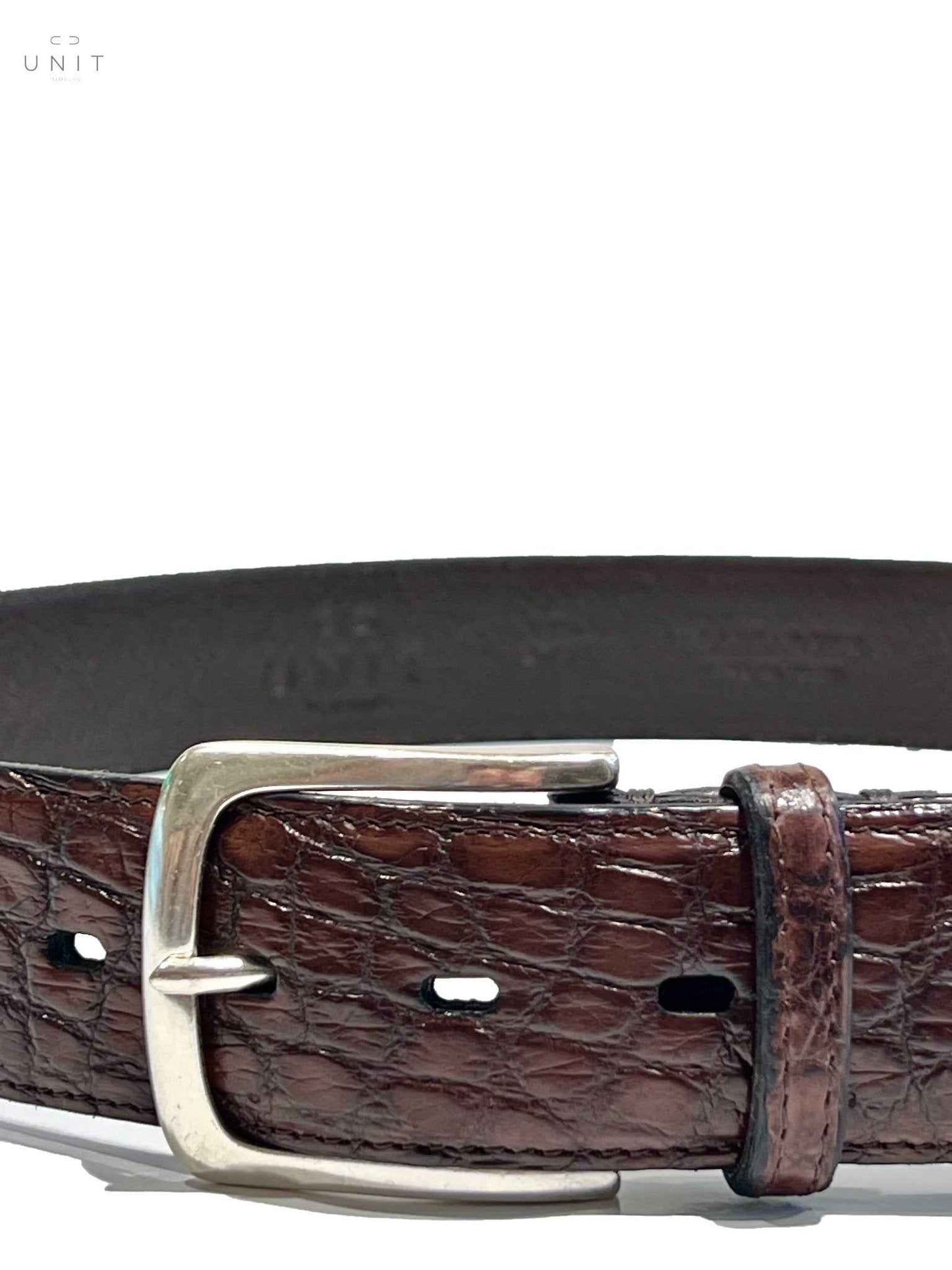 Fausto Colato, crocodile belly, brown