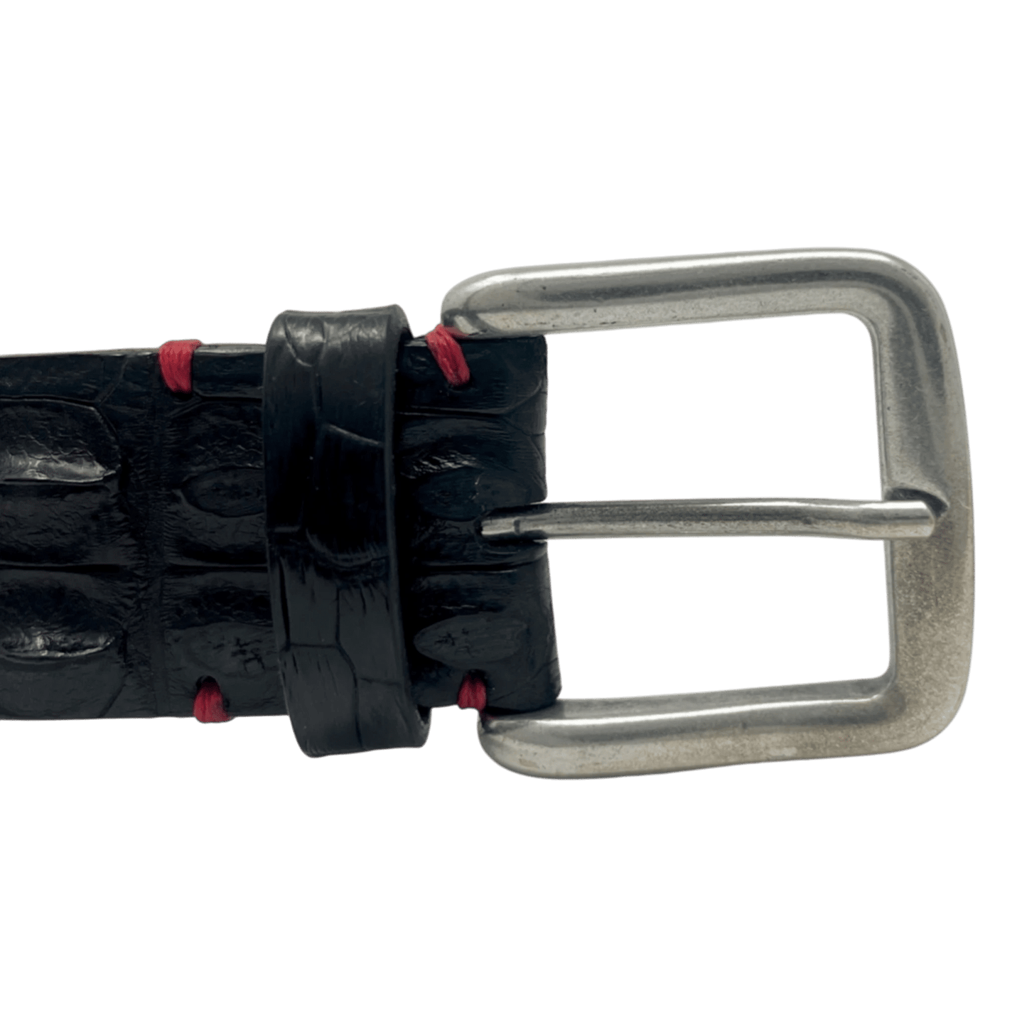 UNIT Hamburg - Fausto Colato, crocodile back belt, black - Fausto Colato