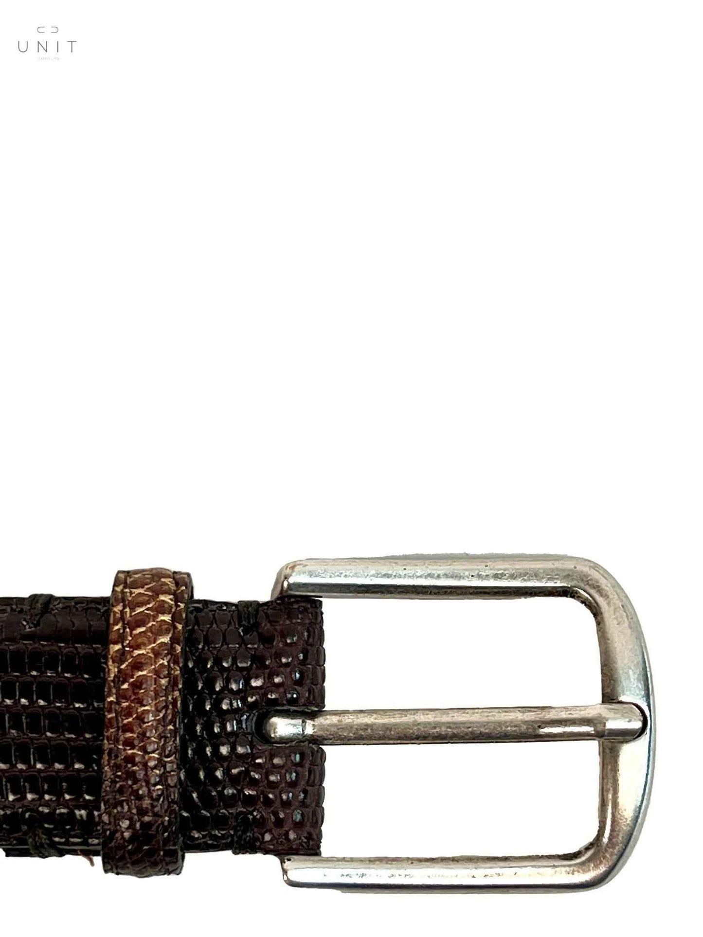 Fausto Colato, cuir de varan, ceinture, camouflage marron - UNIT Hamburg