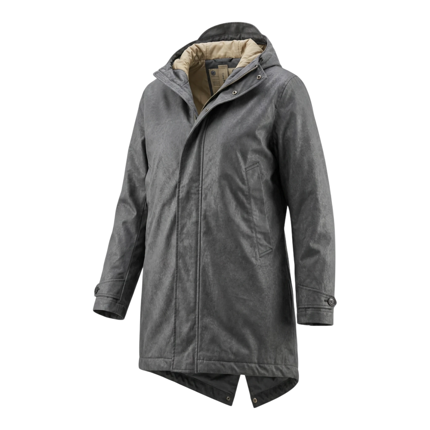 Ten c, Core Down Parka aus OJJ mit Daunenfüllung, grau