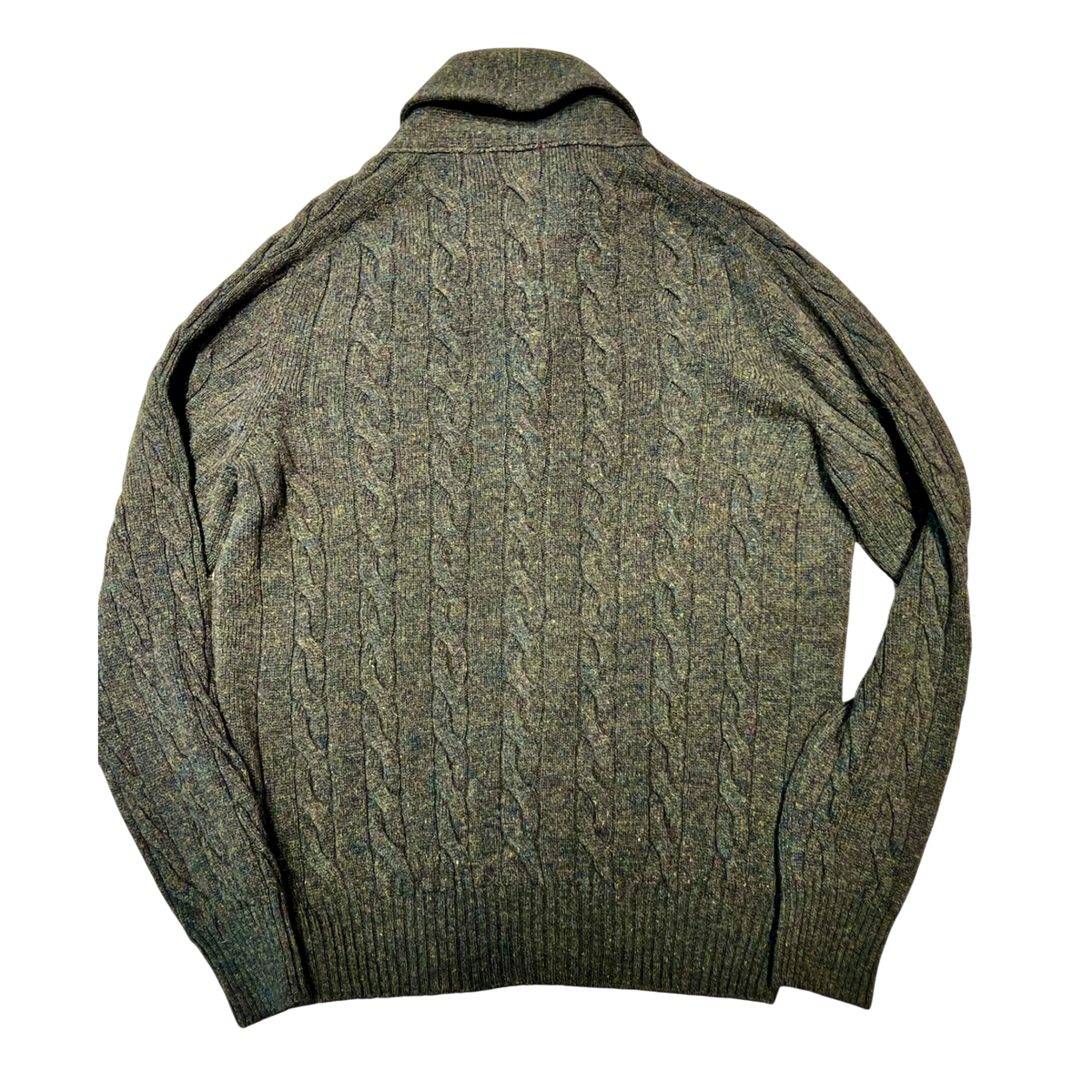 Gran Sasso Shetland Cardigan in Moosgrün