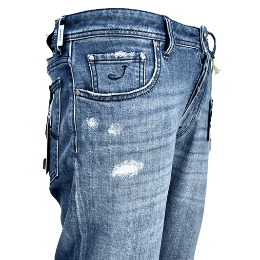 Jacob Cohen, BARD, off white label, vintage light blue - UNIT Hamburg