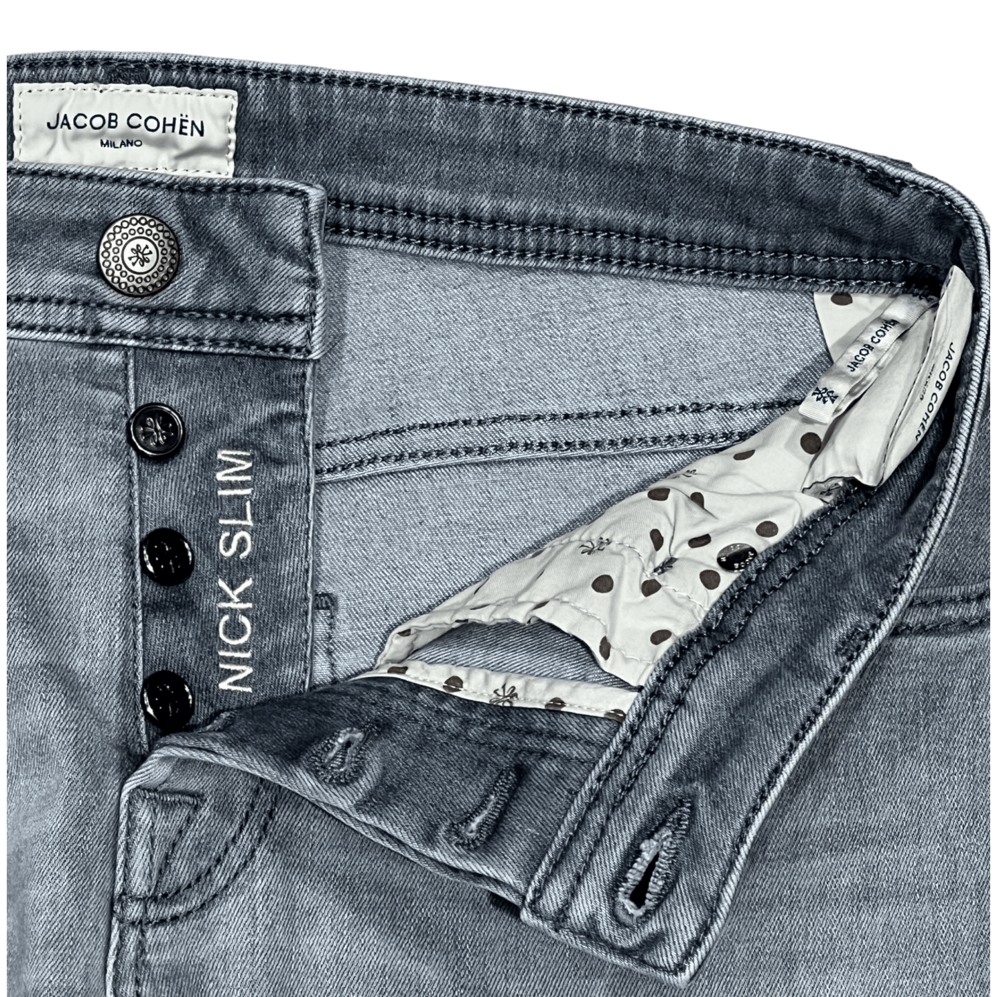 UNIT Hamburg - Jacob Cohën, Nick slim, snad label, hellgrau - Jacob Cohën