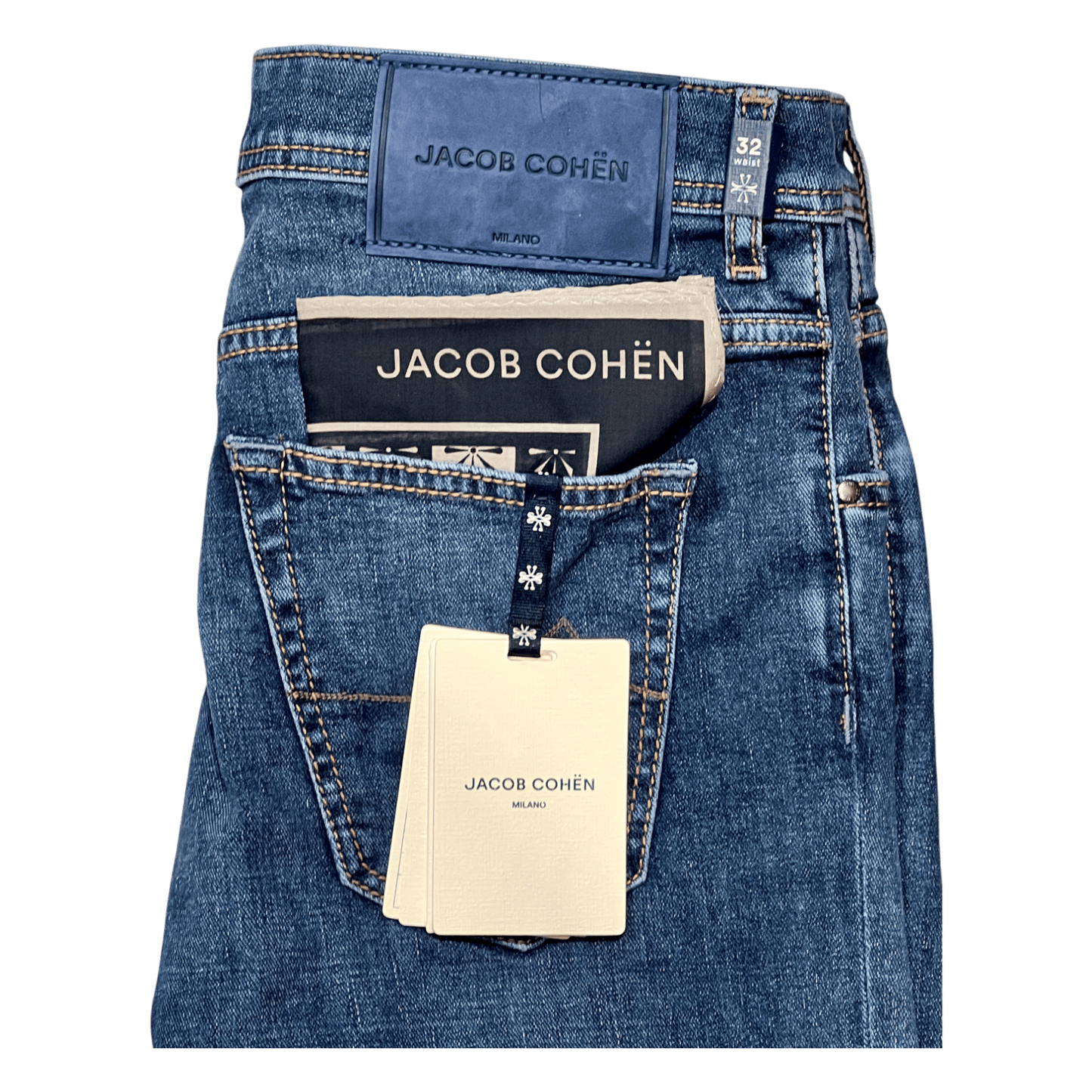 UNIT Hamburg - Jacob Cohën, Scott, royal blaues Etikett, mittelblau - Jacob Cohën