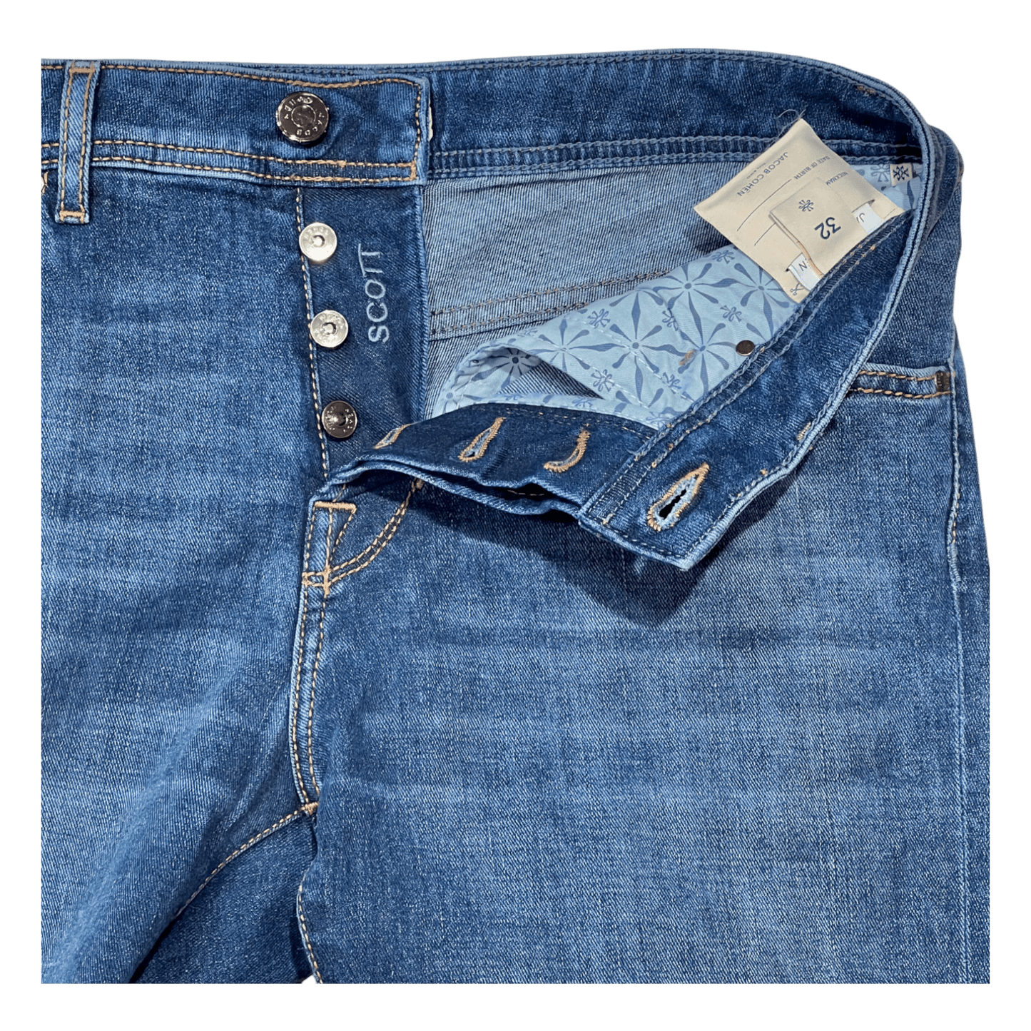 UNIT Hamburg - Jacob Cohën, Scott, royal blaues Etikett, mittelblau - Jacob Cohën
