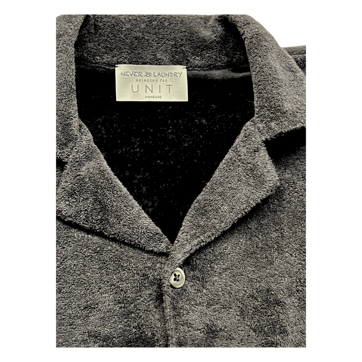 UNIT Hamburg - Never Laundry, Frottee Hemd, Baumwolle, steingrau - Never Laundry