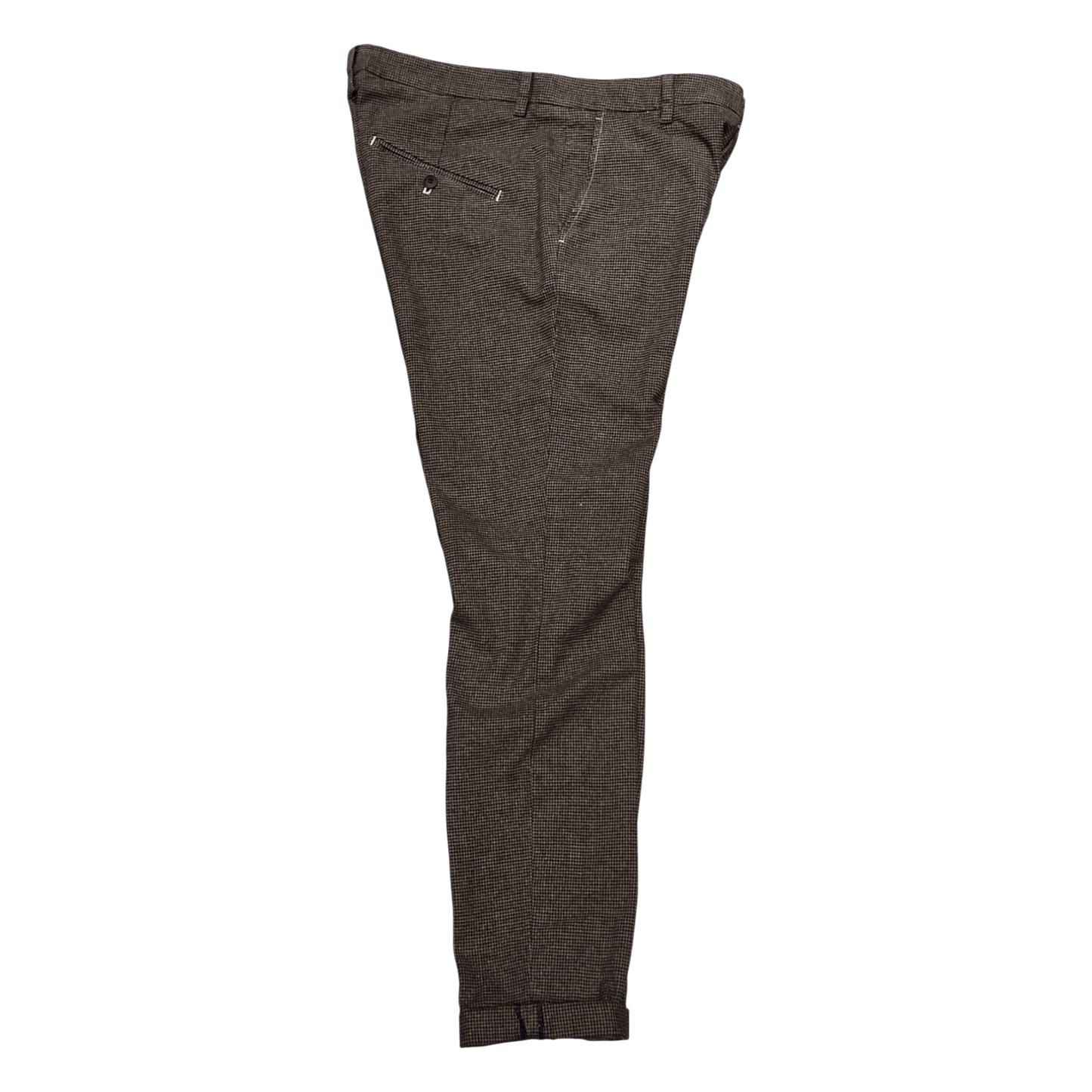 UNIT Hamburg - Never Laundry, karierte Baumwollhose, OSAKA checked, braun - Never Laundry