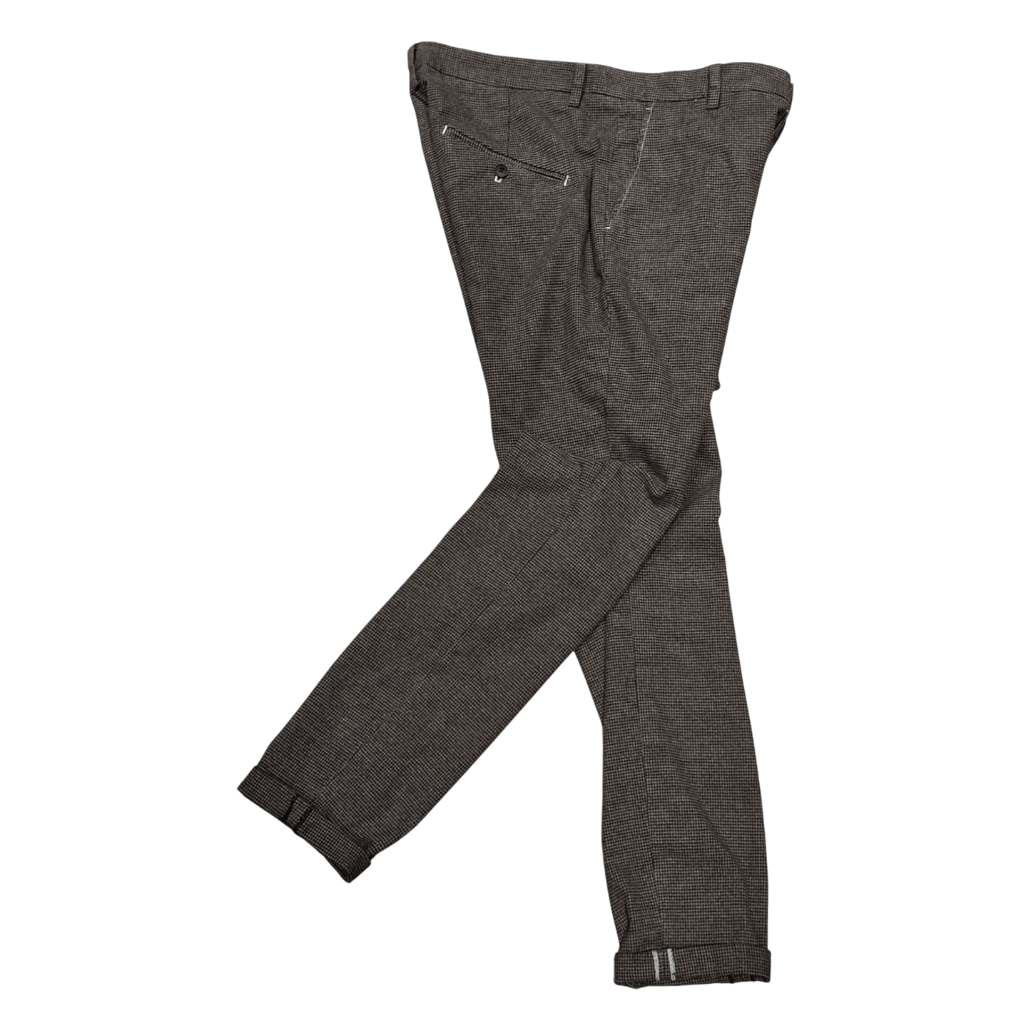 UNIT Hamburg - Never Laundry, karierte Baumwollhose, OSAKA checked, braun - Never Laundry