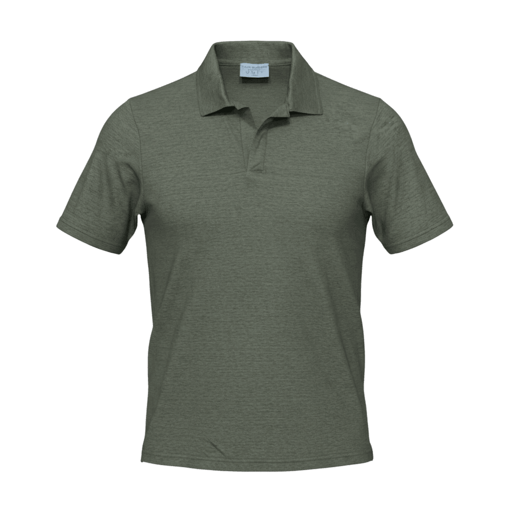 UNIT Hamburg - Never Laundry, Leinen Polo military grey - Never Laundry
