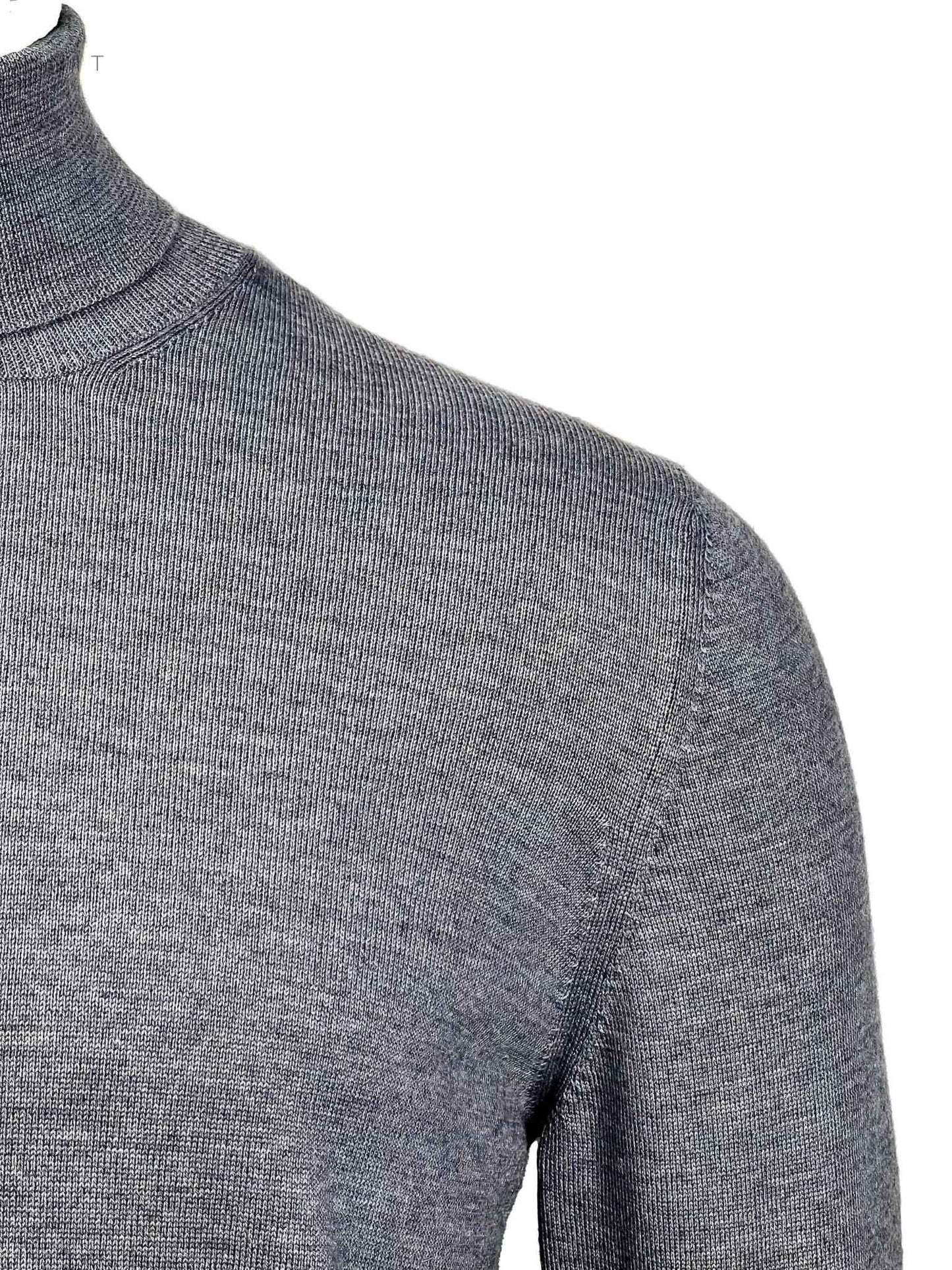 Never Laundry, merino turtleneck, gray