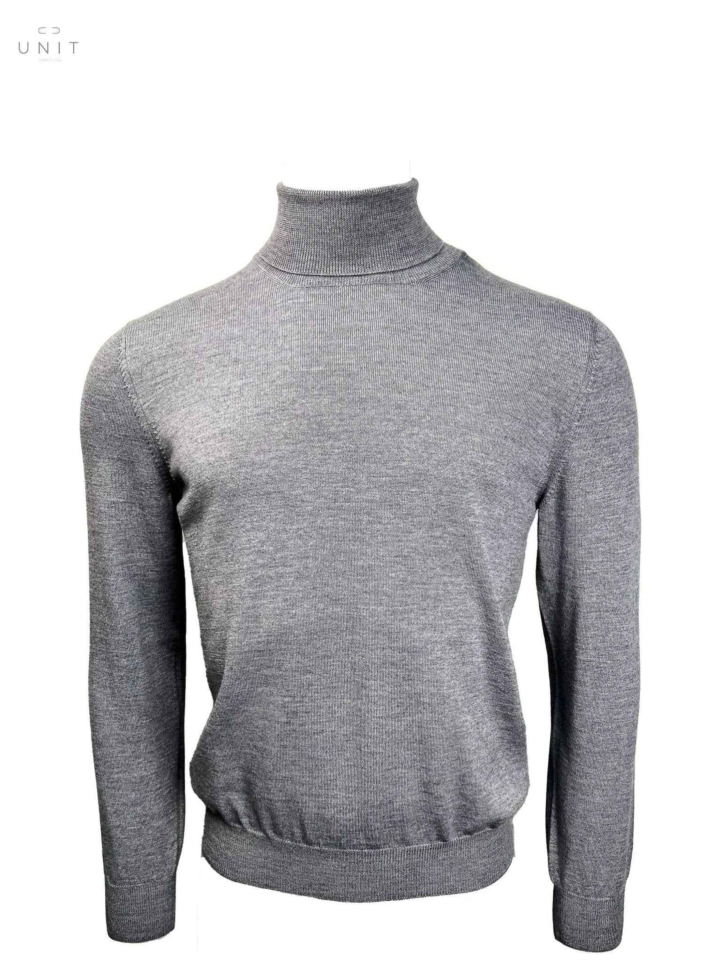 Never Laundry, merino turtleneck, gray